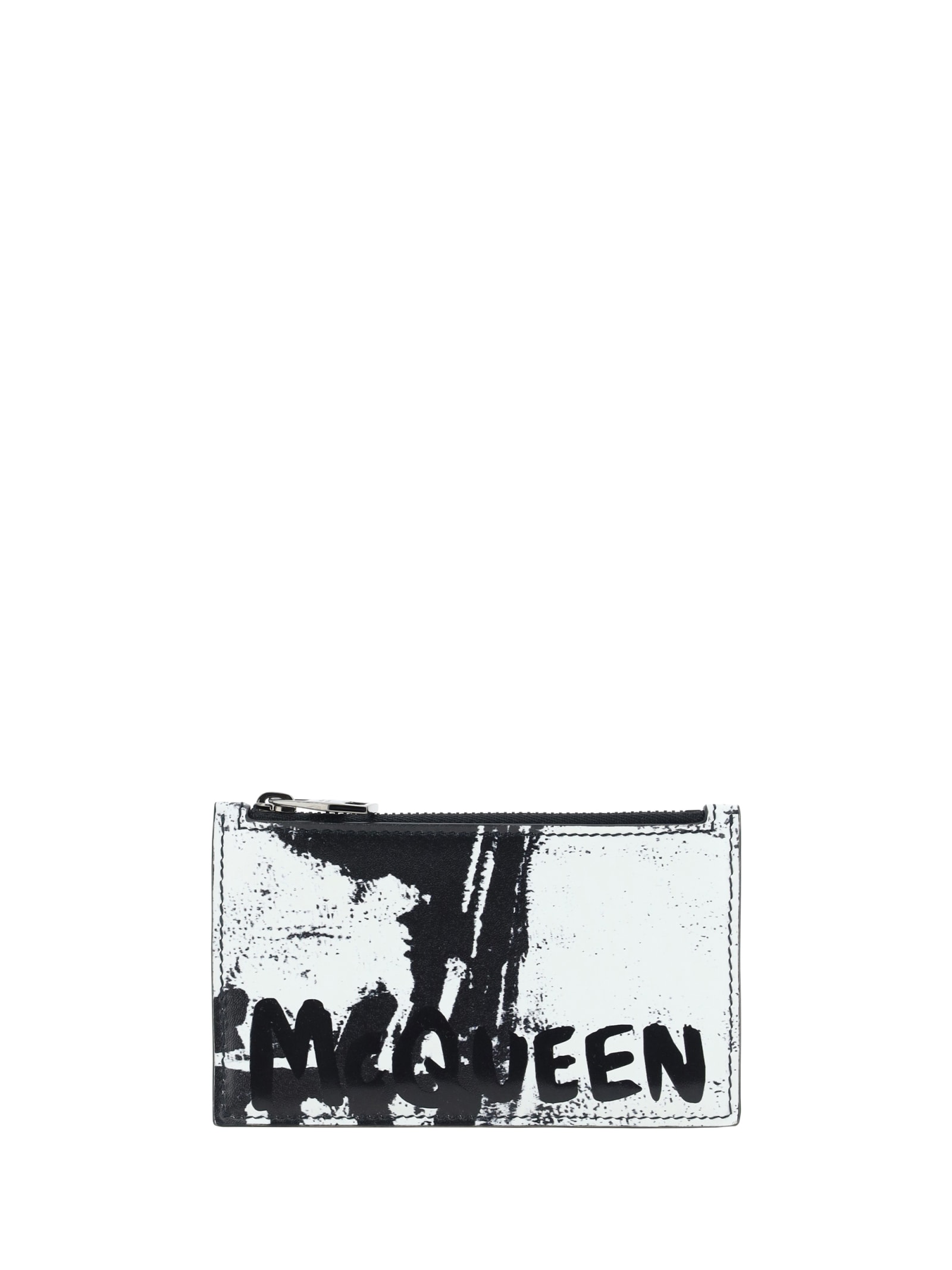 Alexander Mcqueen Wallets In Black/white