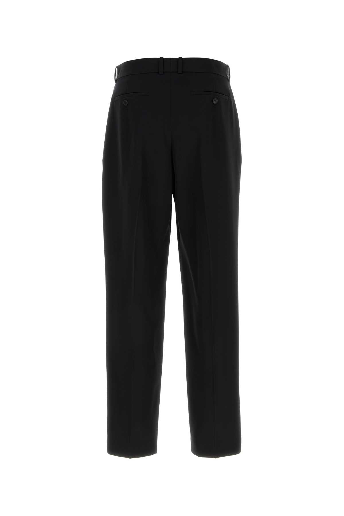 The Row Tailored Wool Zev Trousers Pleated Front In Black