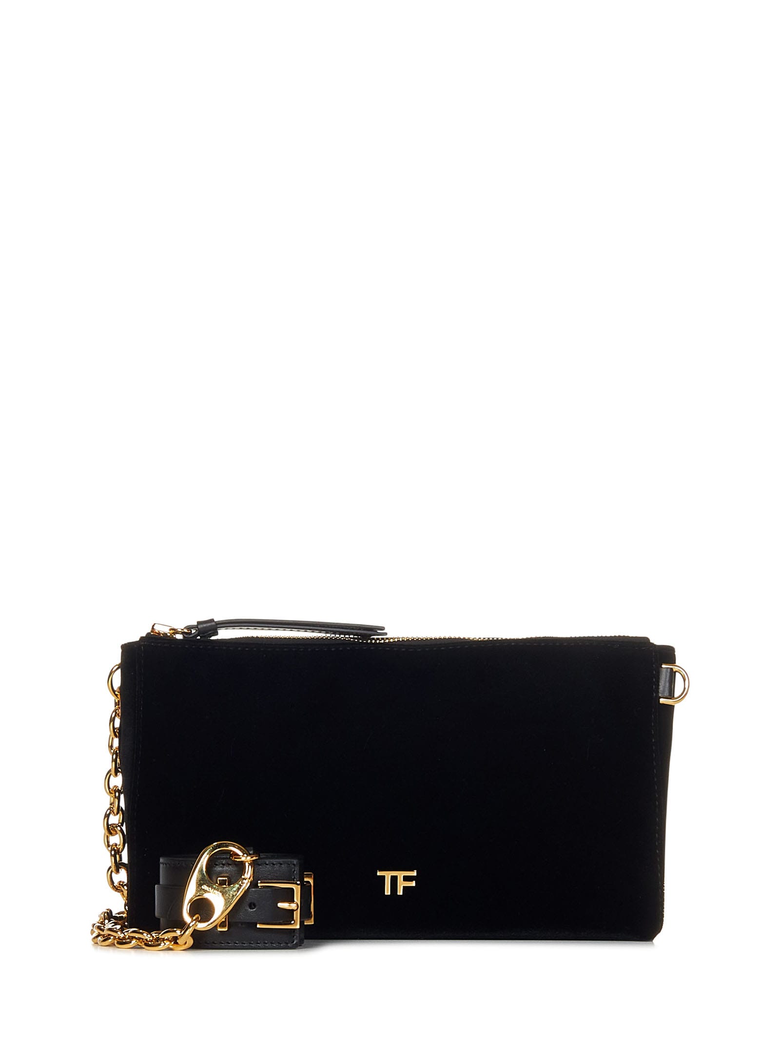 Tom Ford Tf Velvet Chain Bag In Black, ModeSens