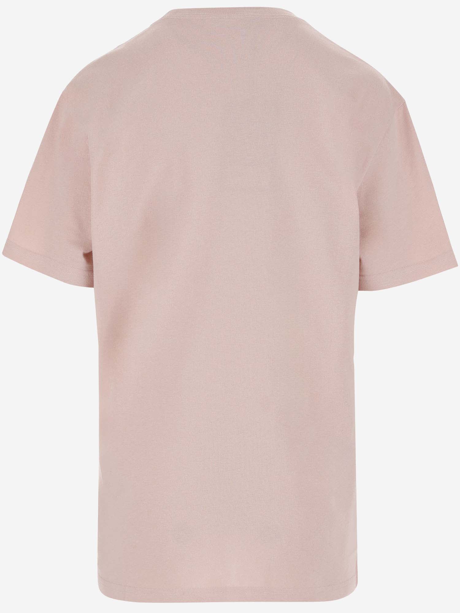 Shop Versace Cotton Jersey T-shirt With Medusa In Pink