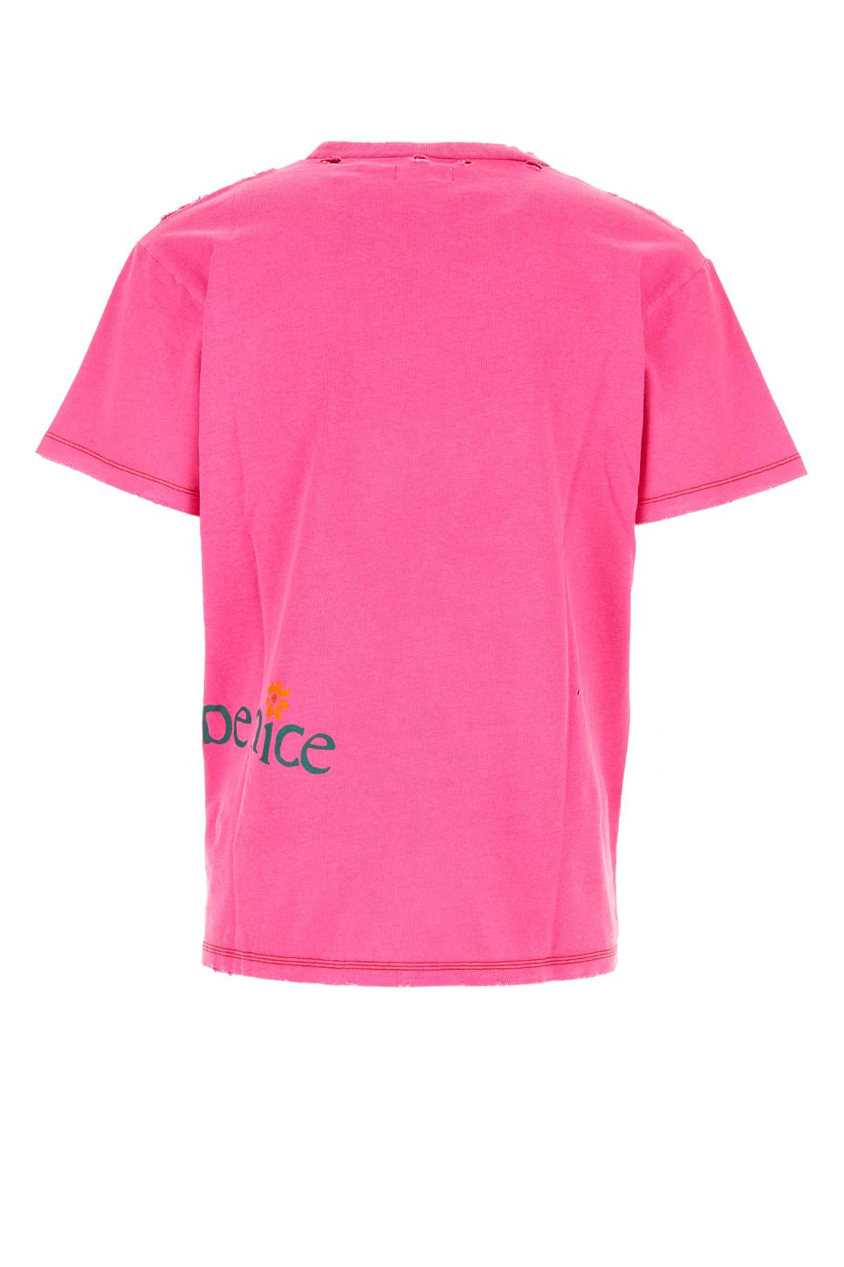 Erl Fluo Pink Cotton Blend T-shirt