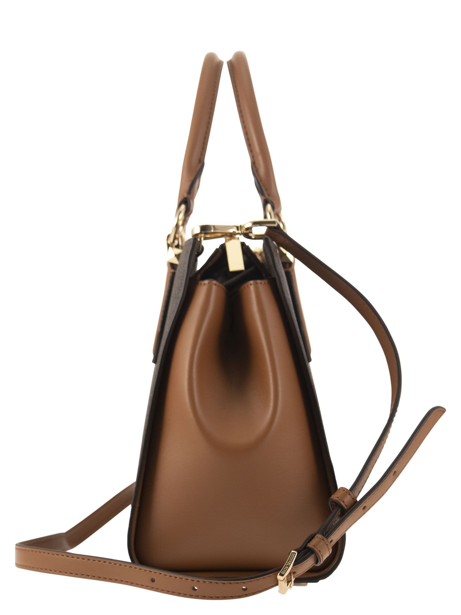 Shop Michael Kors Marilyn - Hand Bag With Logo In Chocolate