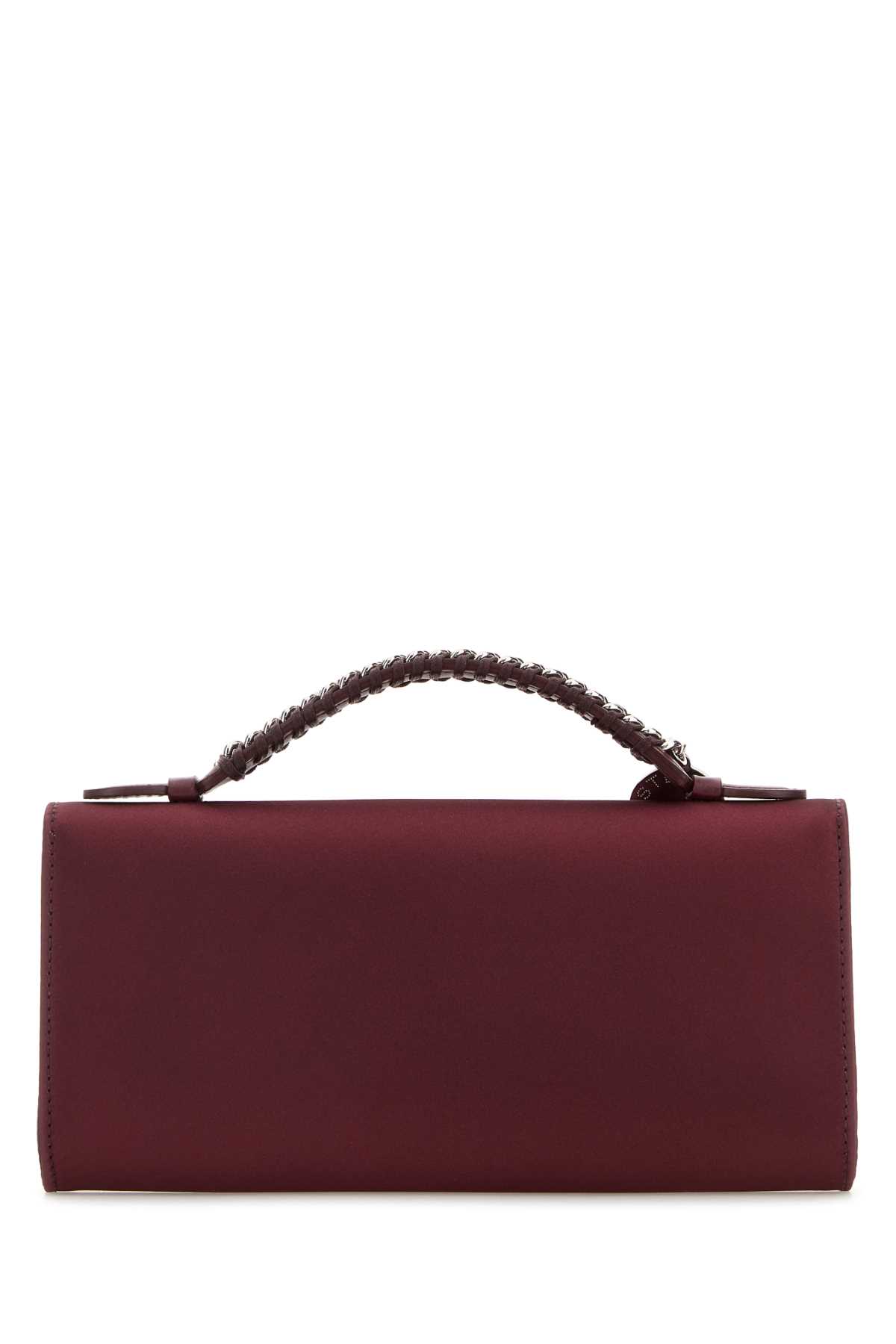 Stella Mccartney Burgundy Satin Falabella Handbag In Red