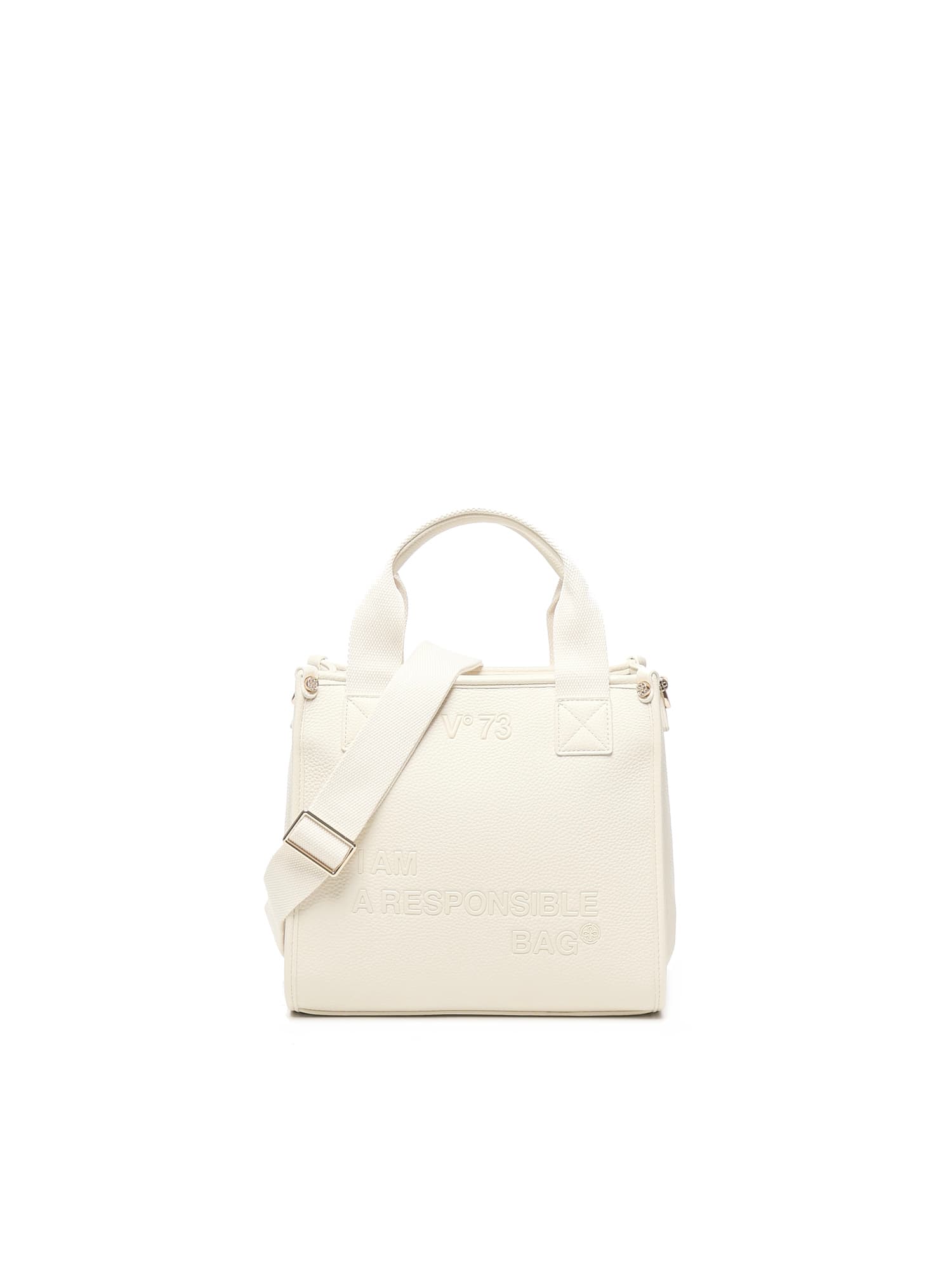 V73 Responsibility Now Shopping Bag In White