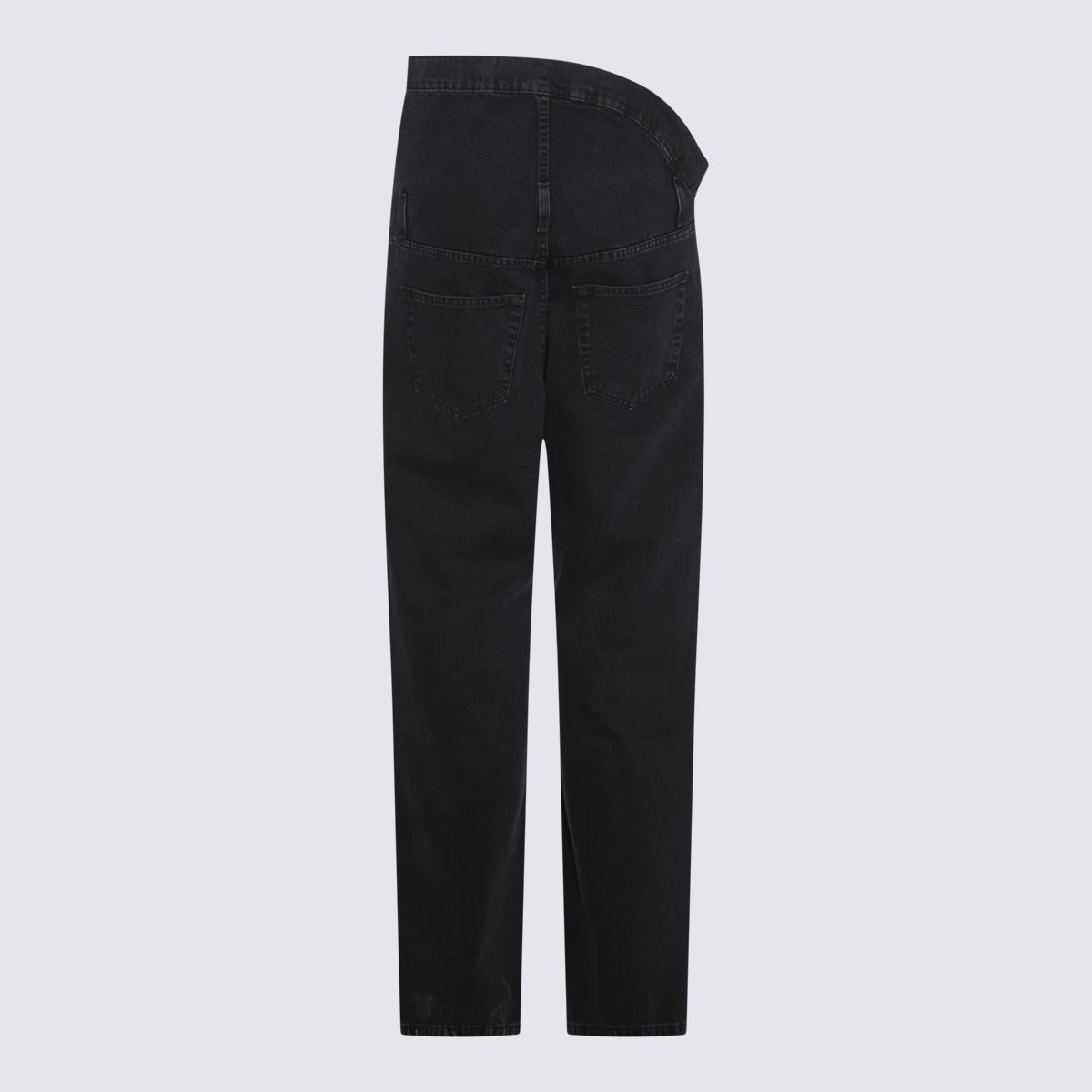 Shop Y/project Black Cotton Denim Jeans In Evergreen Black