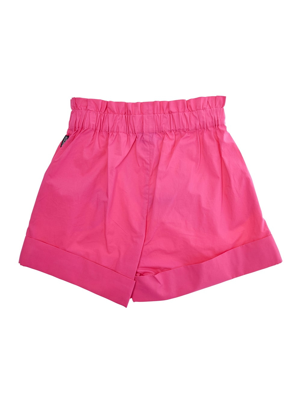Moschino Pink Shorts With Teddy Bear Motif On The Front In Cotton And Tech Fabric Girl In Pink