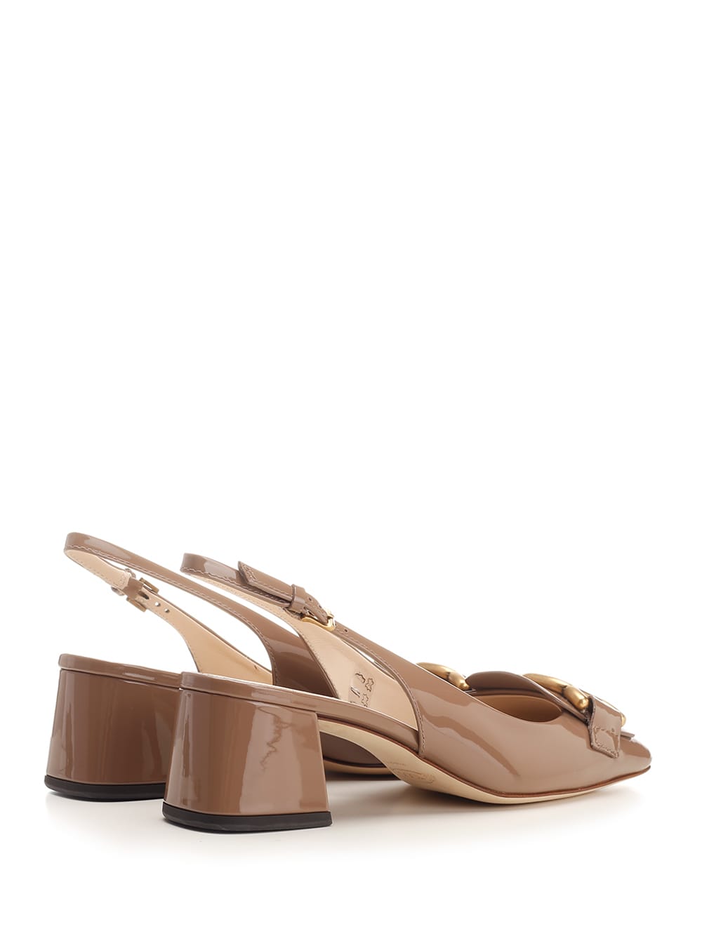 Shop Tod's Kate Patent Slingback In Blush Pink