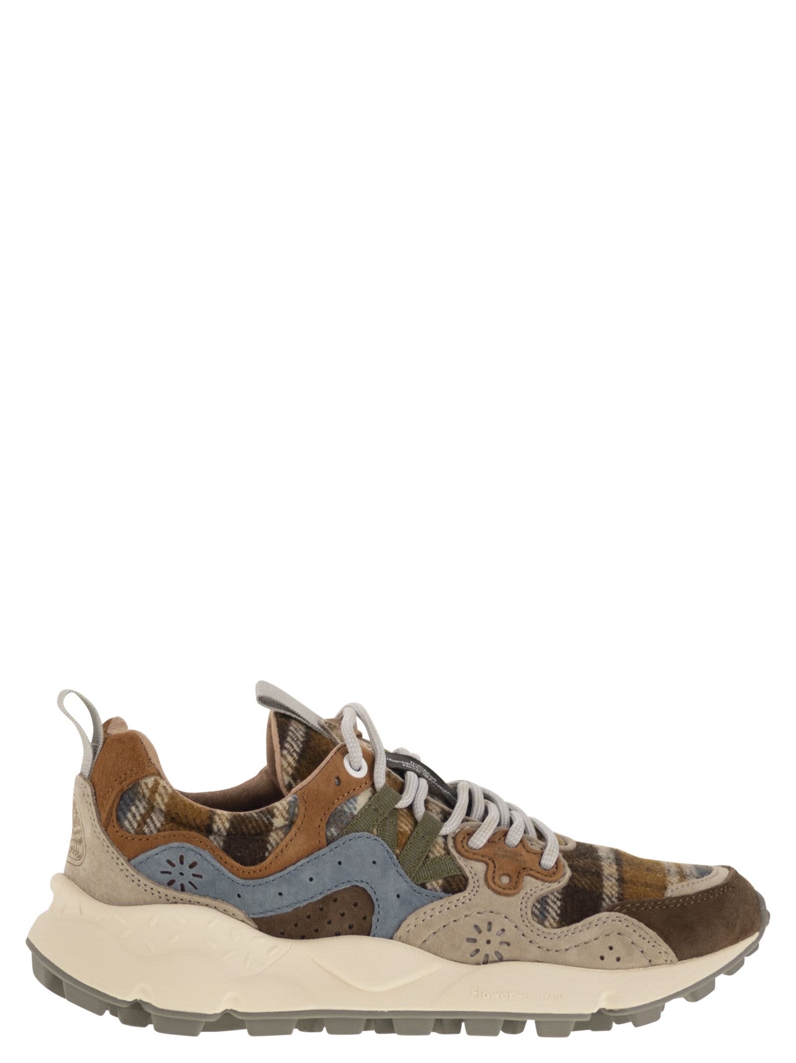 Flower Mountain Yamano 3 - Suede And Wool Sneakers In Brown