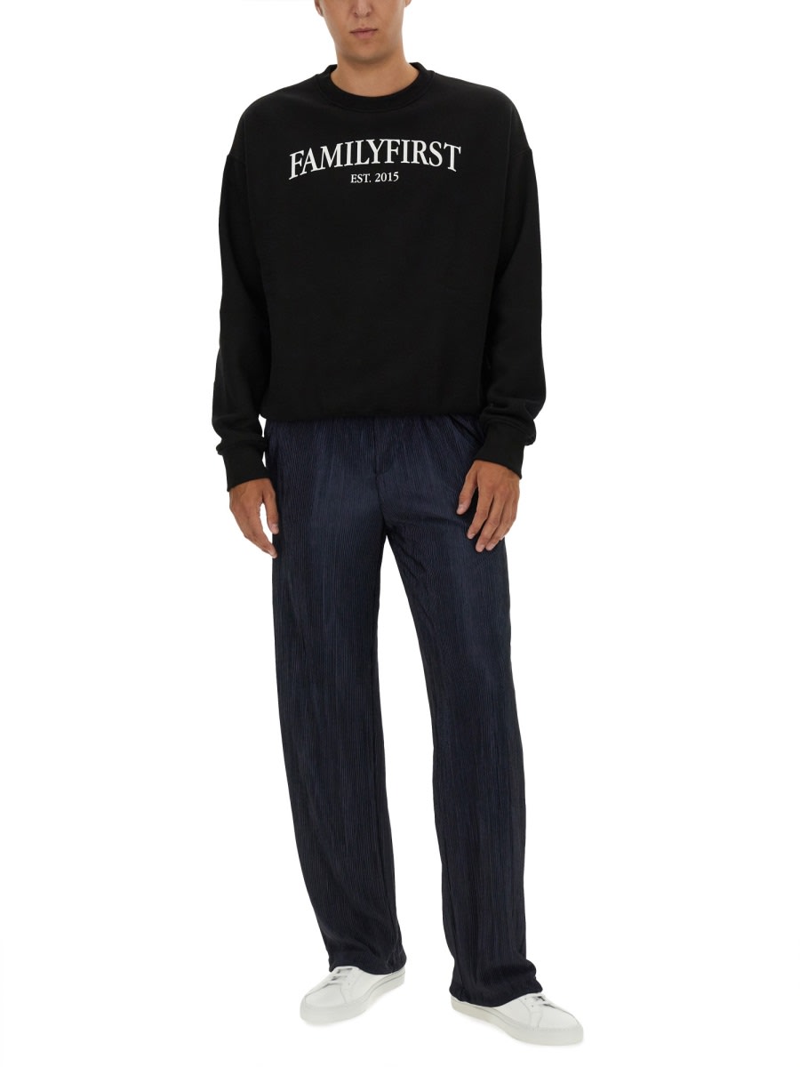 Family First Sweatshirt With Logo In Black