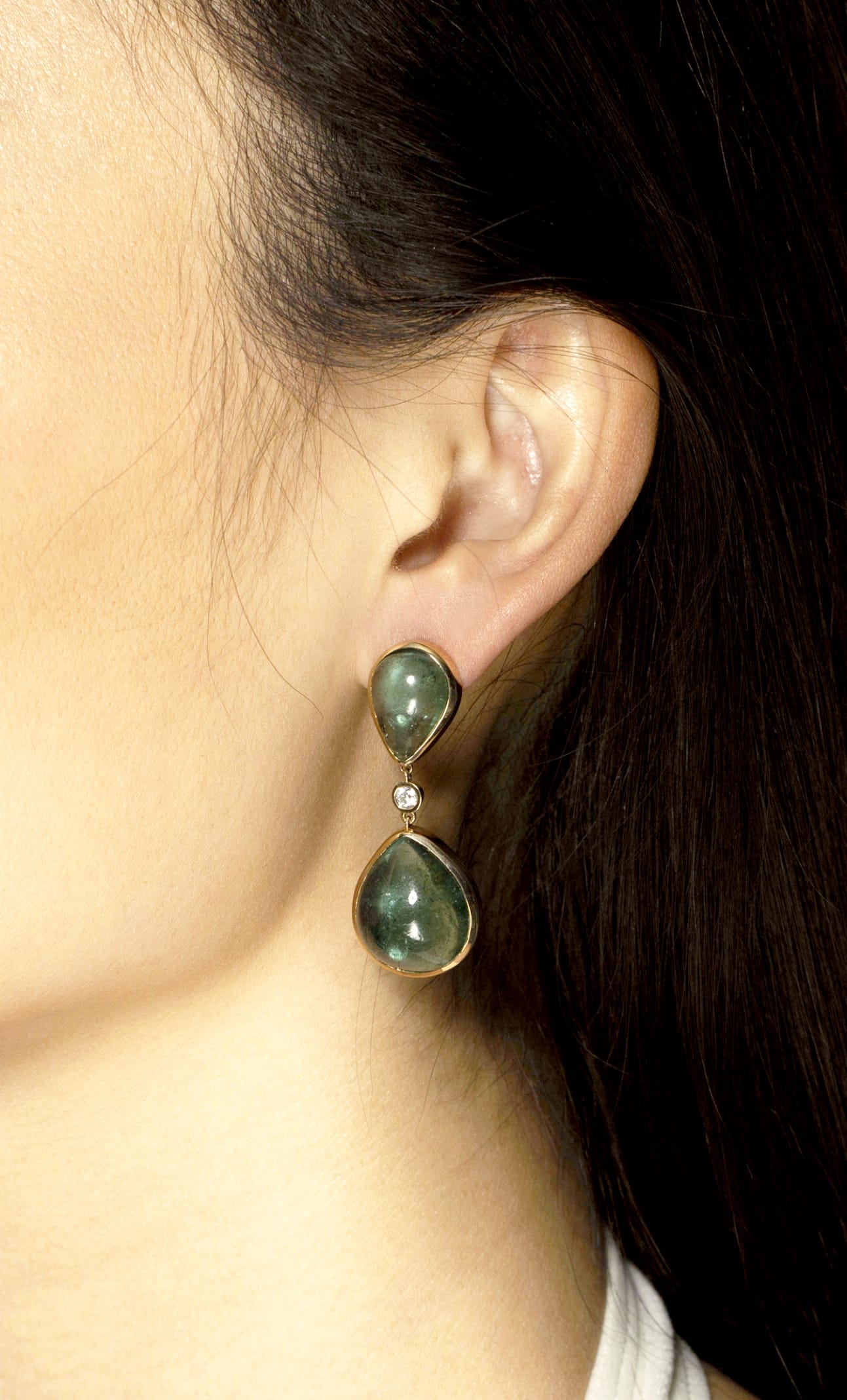 Shop Lo Spazio Jewelry Lo Spazio Eden Rock Verde Earrings In Green