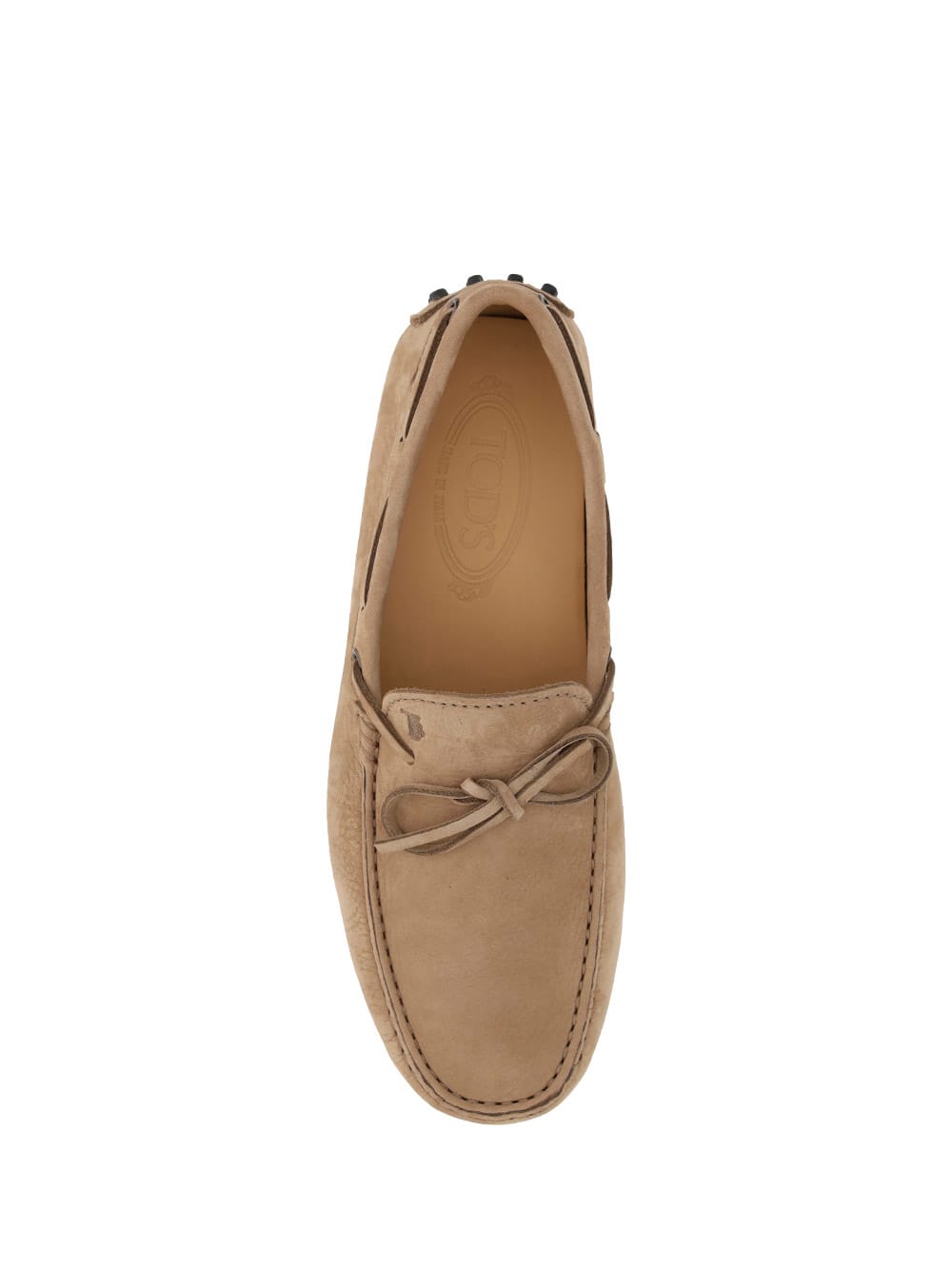 Tod's Gommino Loafers With Laces In Creta Chiaro