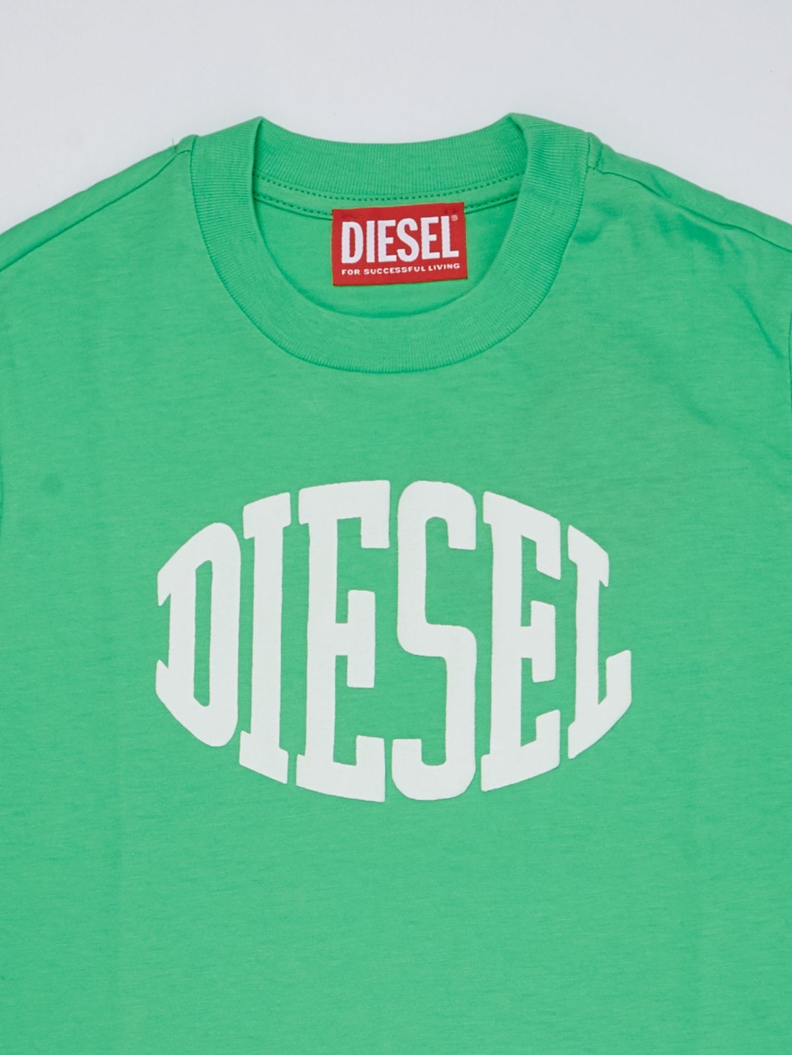 Shop Diesel Must Over T-shirt In Verde Fluo-blu