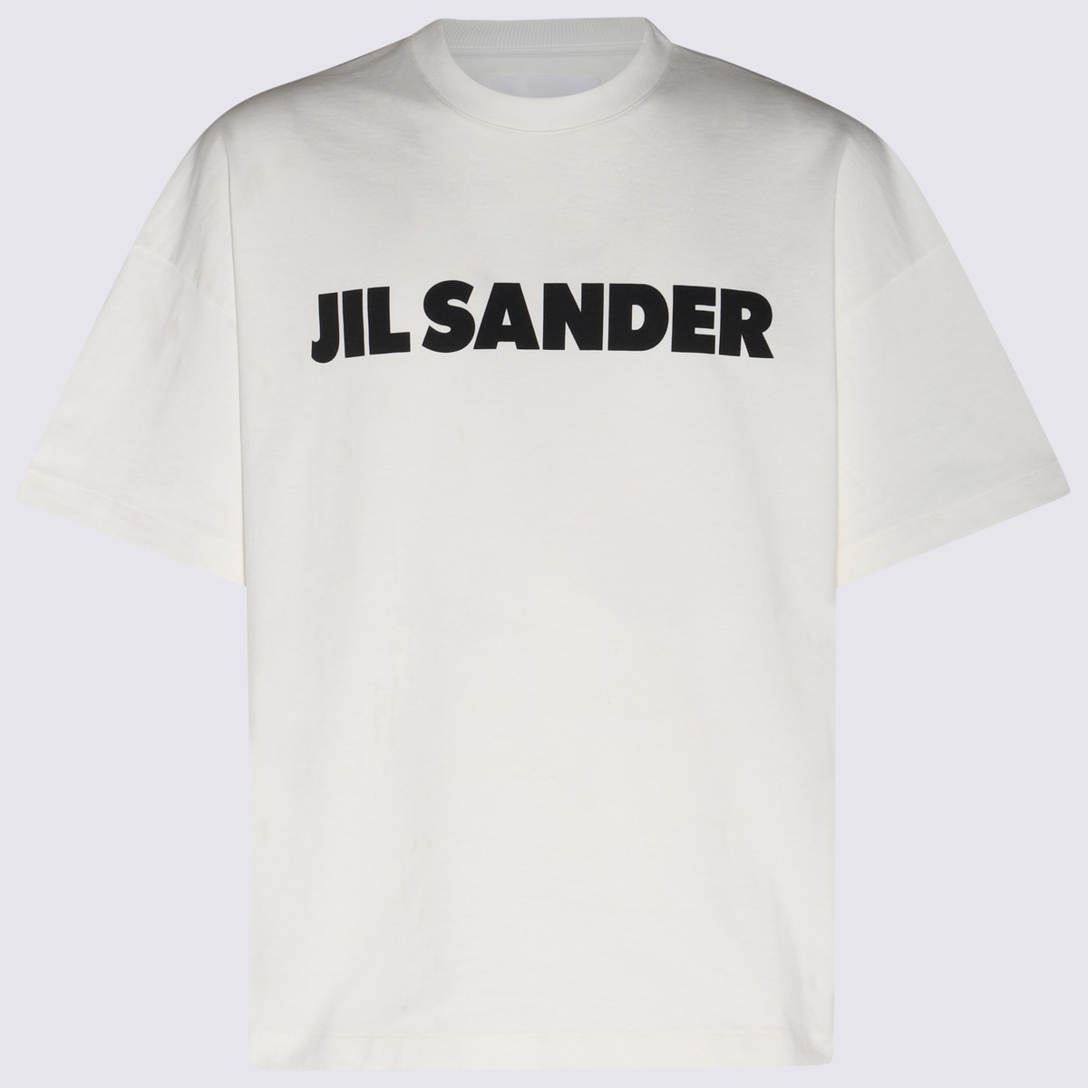 Shop Jil Sander White Cotton T-shirt In Porcelain