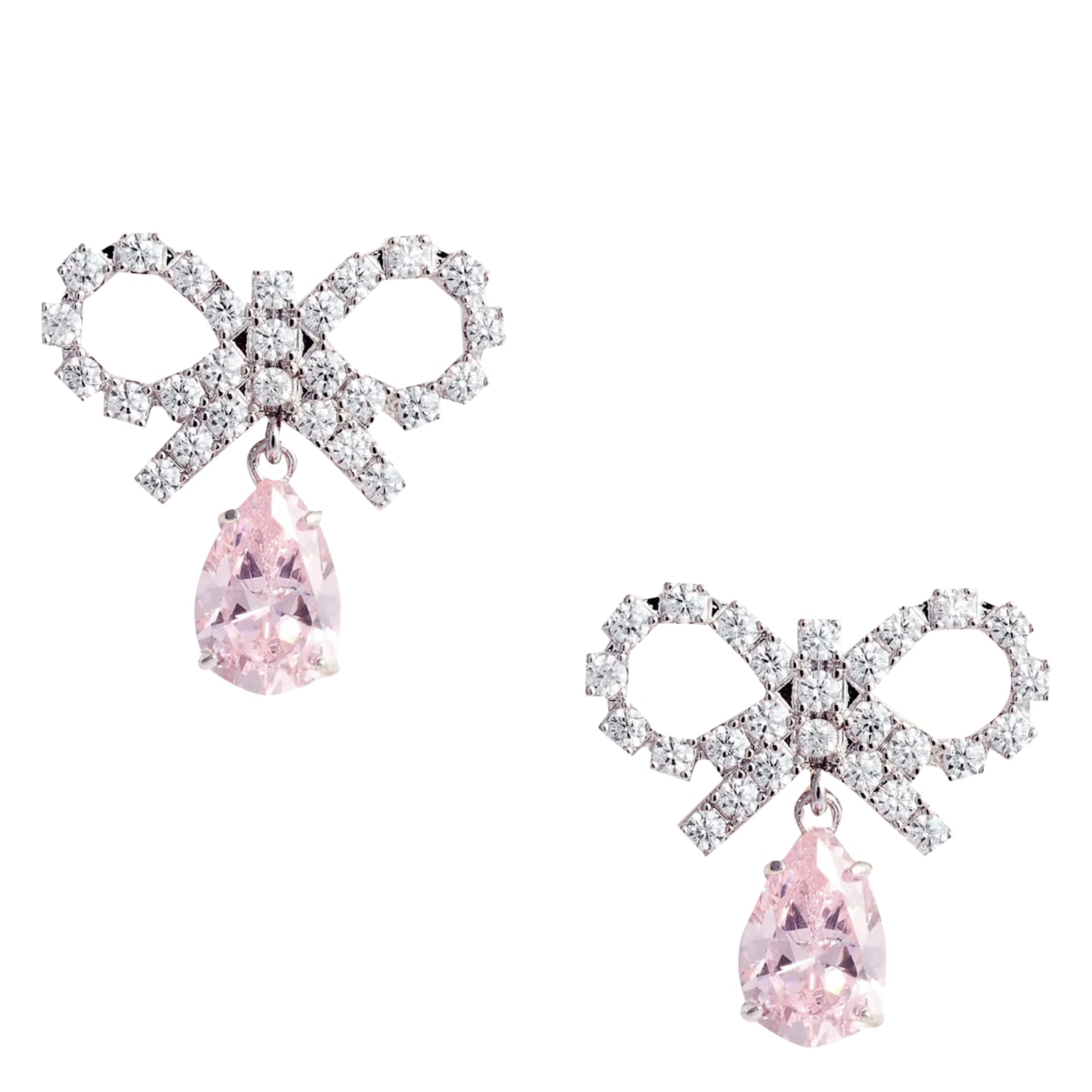 Micro Bow Droplet Earrings