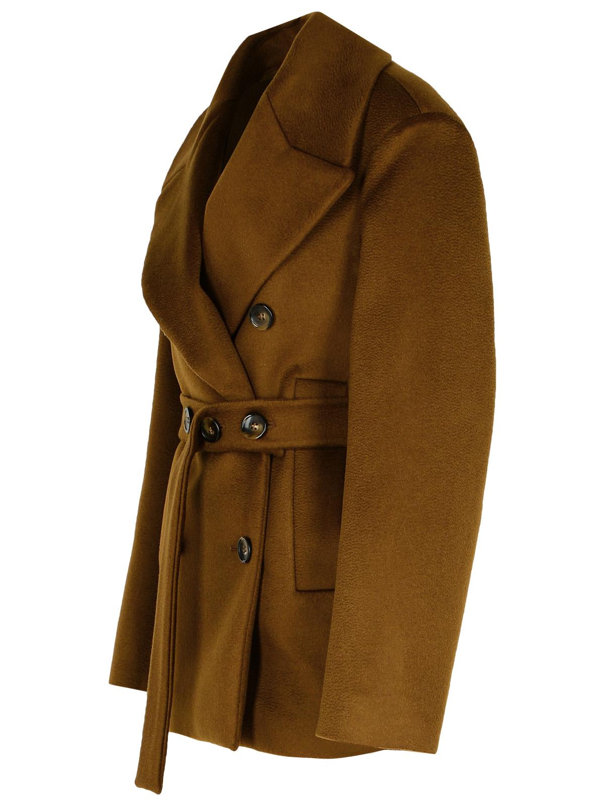 Shop Sportmax Orchis Brown Wool Coat