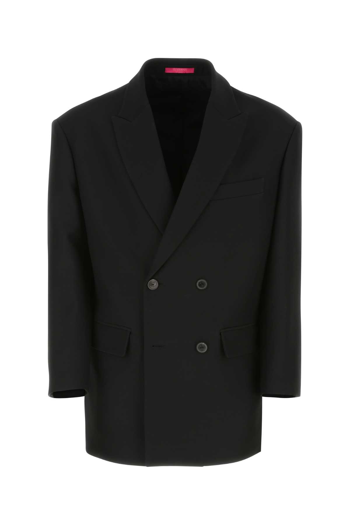 Shop Valentino Black Wool Blend Blazer In 0no