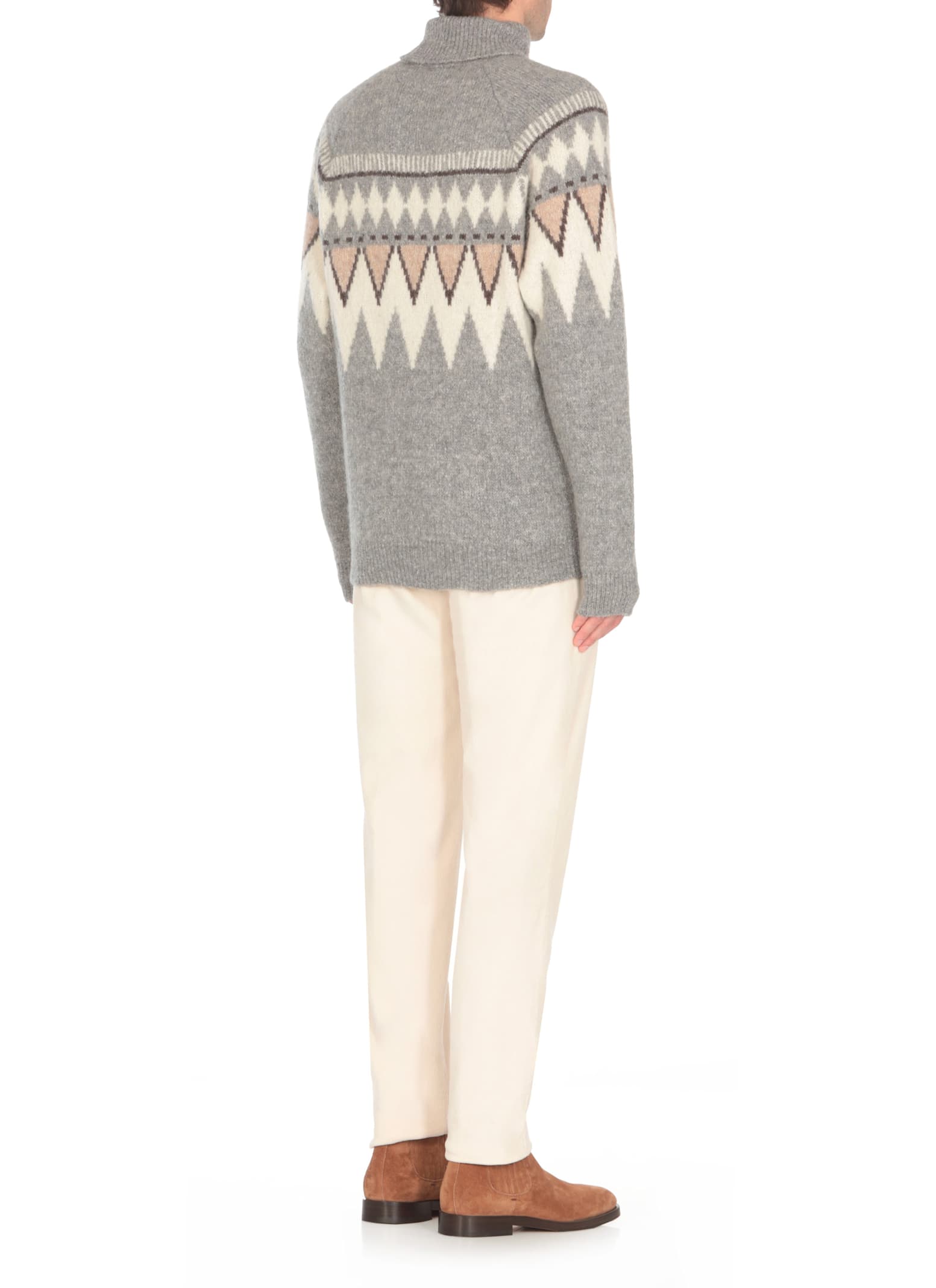 Shop Peserico Alpaca Jumper In Grey