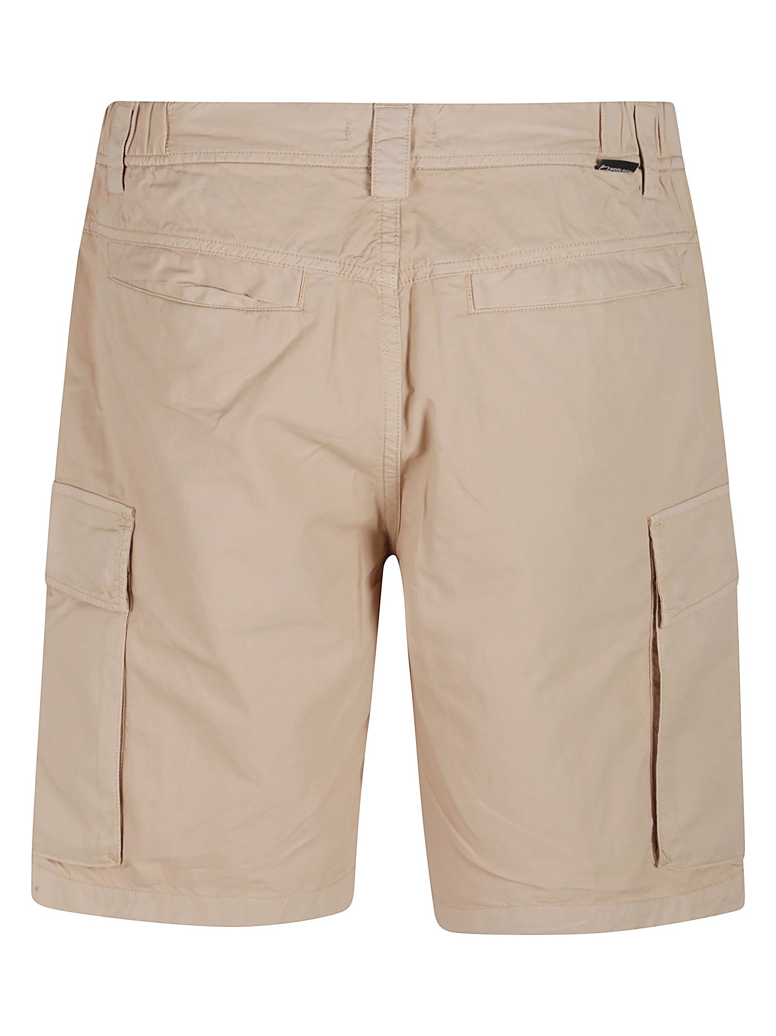 Woolrich Gabardine Cargo Shorts In White Pepper