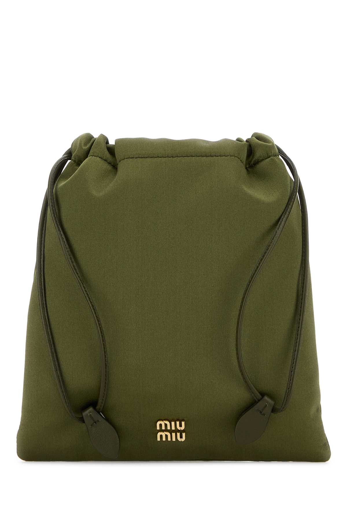 Khaki Satin Pouch