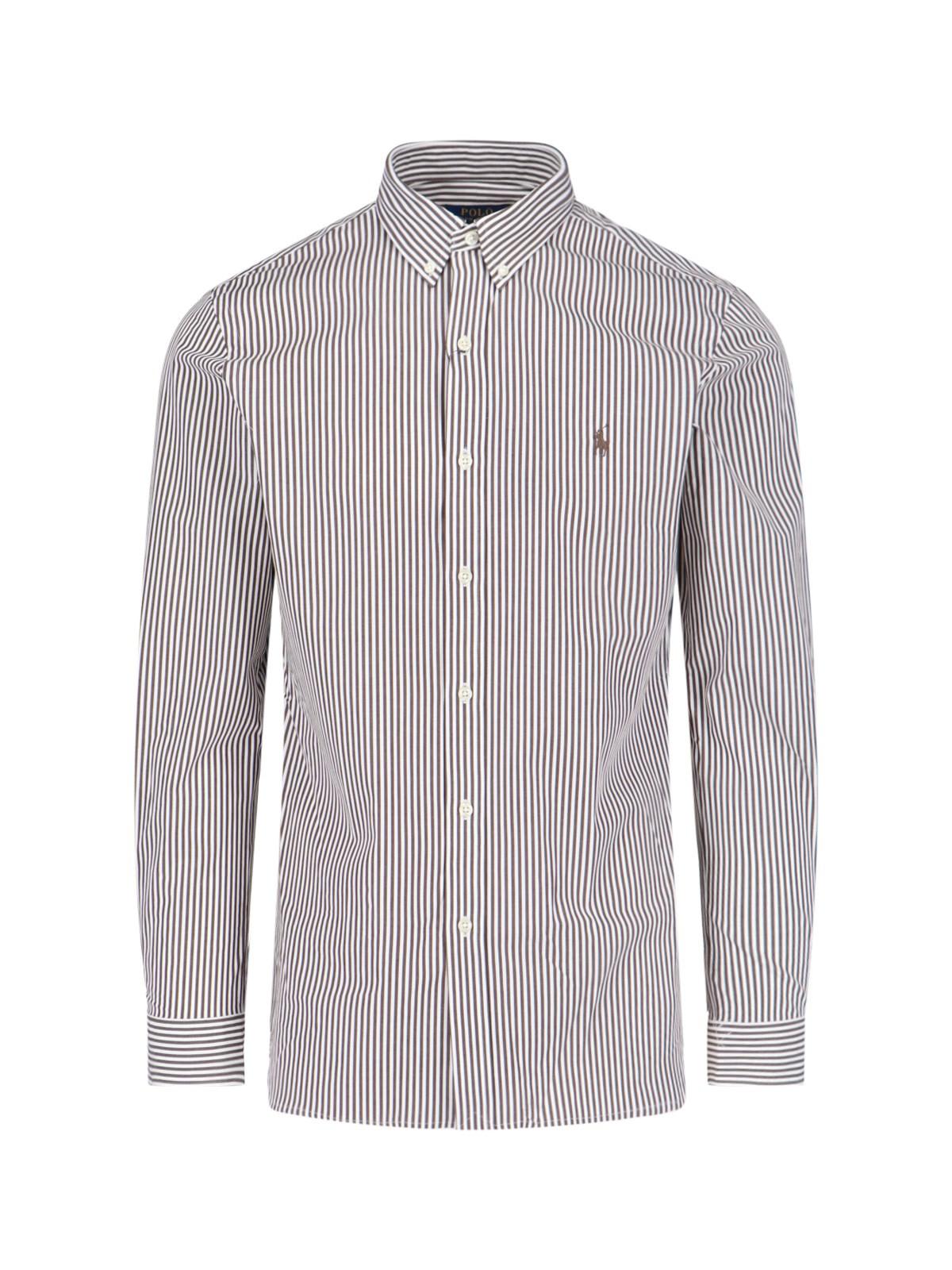 Shop Polo Ralph Lauren Oxford Logo Shirt In White