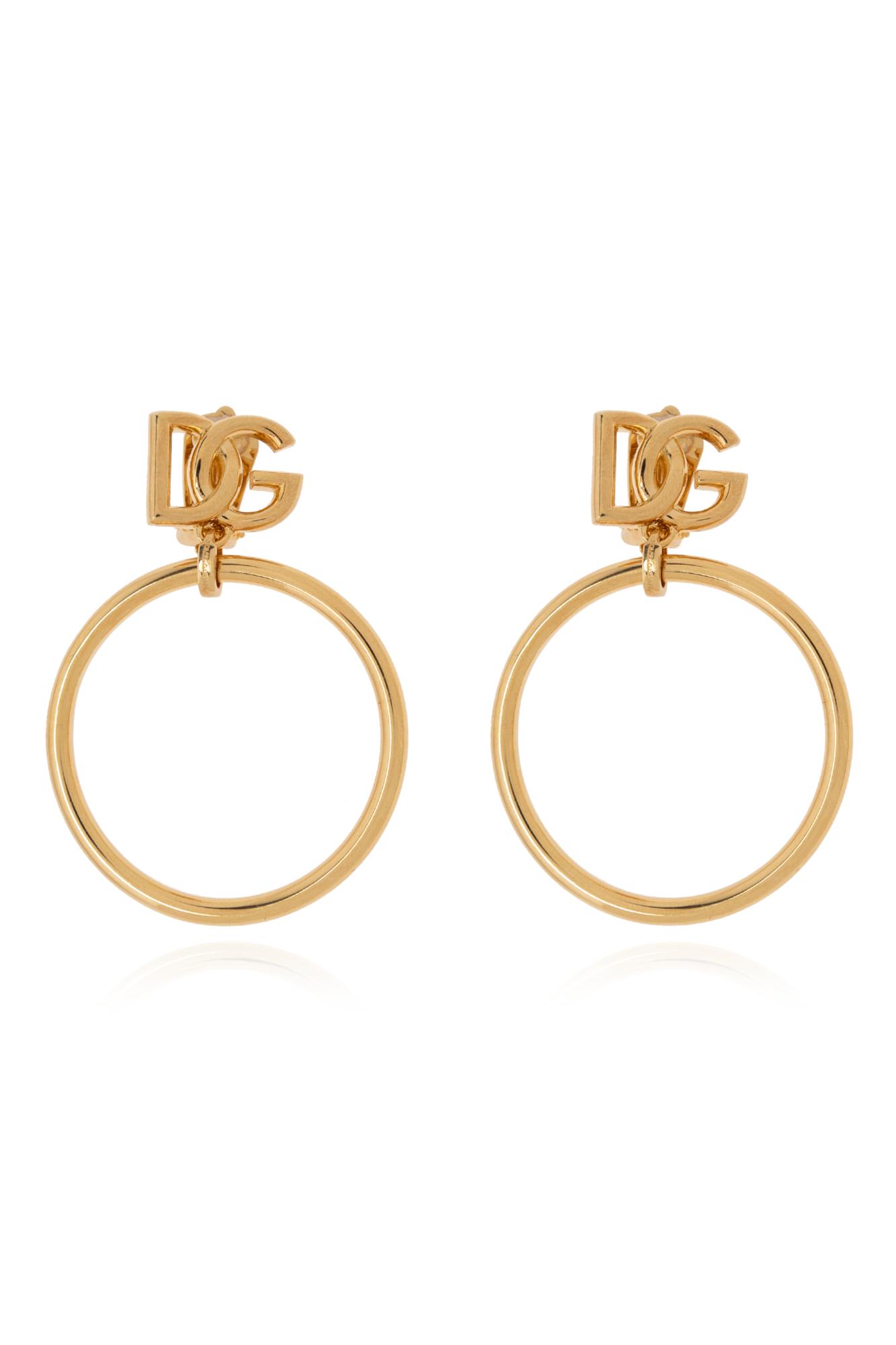 Shop Dolce & Gabbana Clips With Logo In Oro