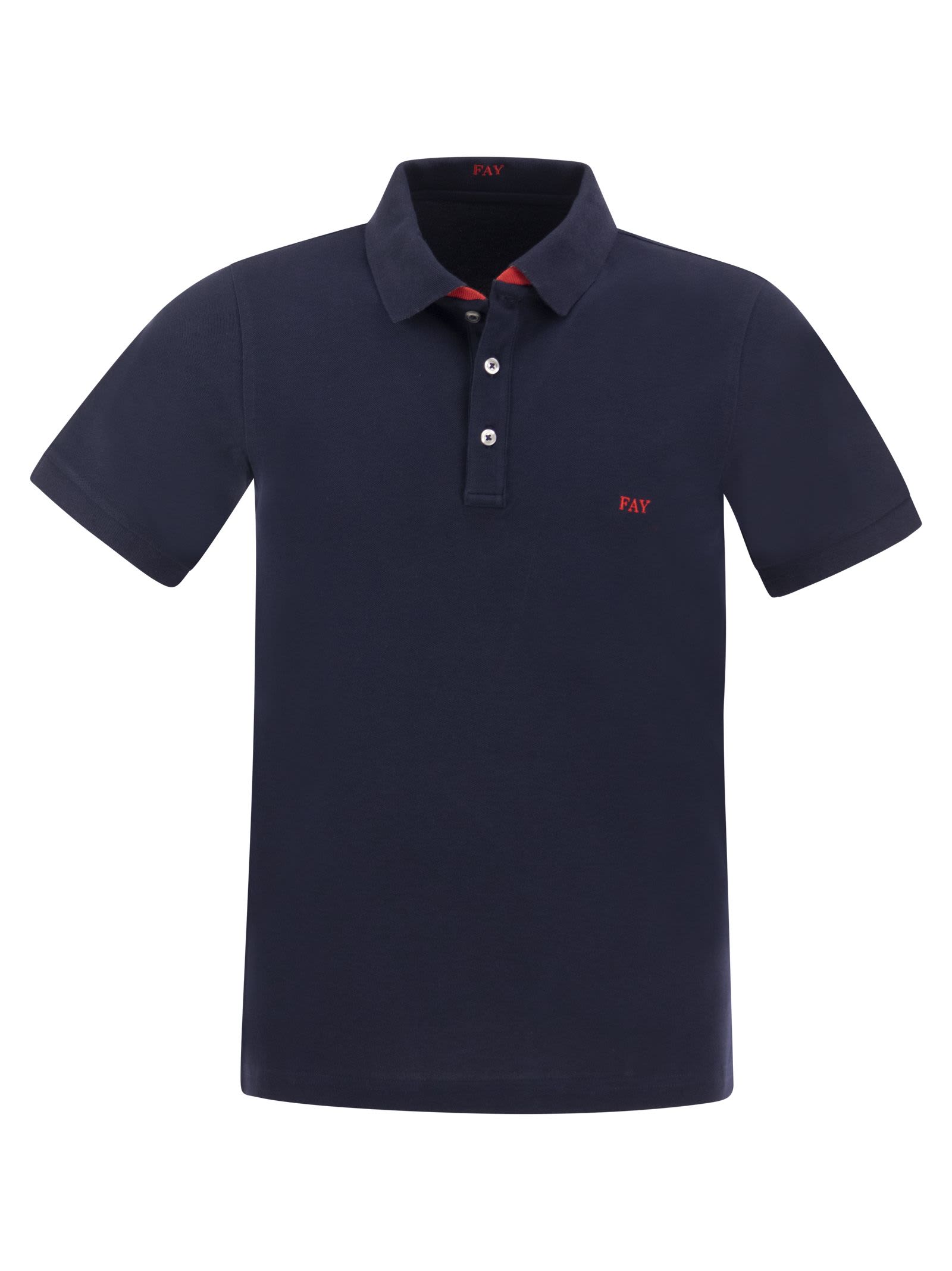 Short-sleeved Polo Shirt With Embroidered Logo