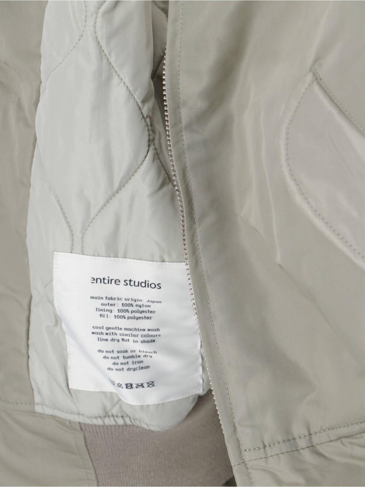 Entire Studios Broad Bomber Jacket In Grey