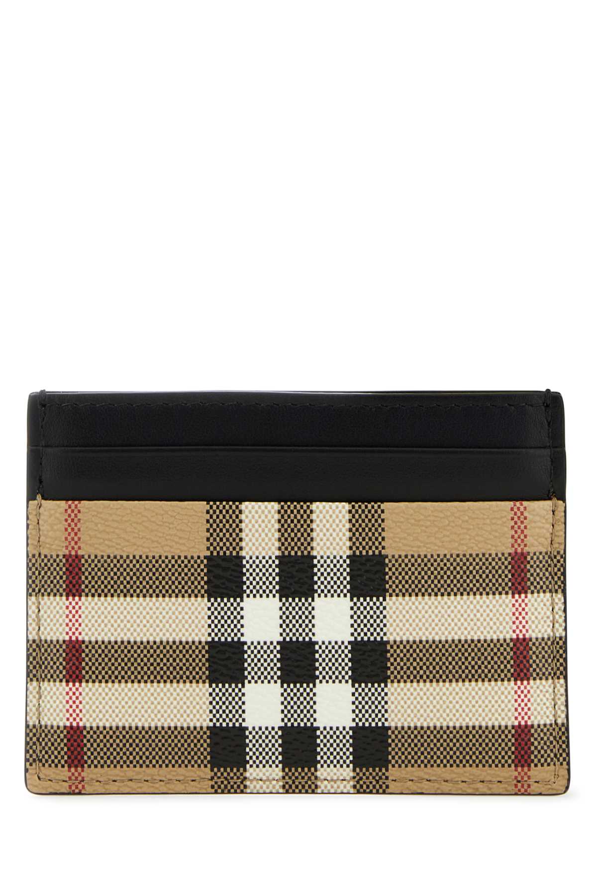 Shop Burberry Printed Canvas Cardholder In Archivebeige