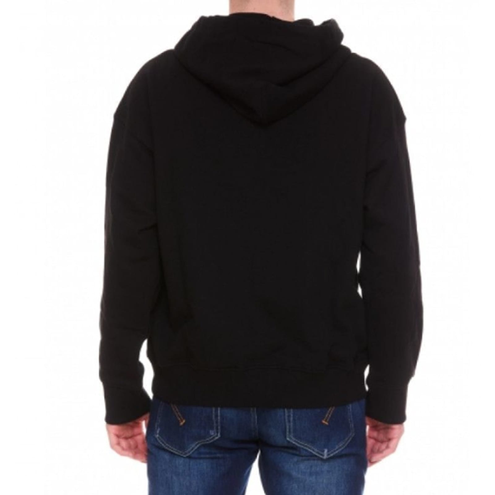 Shop Versace Jeans Couture Jeans Couture Hooded Sweatshirt In Black