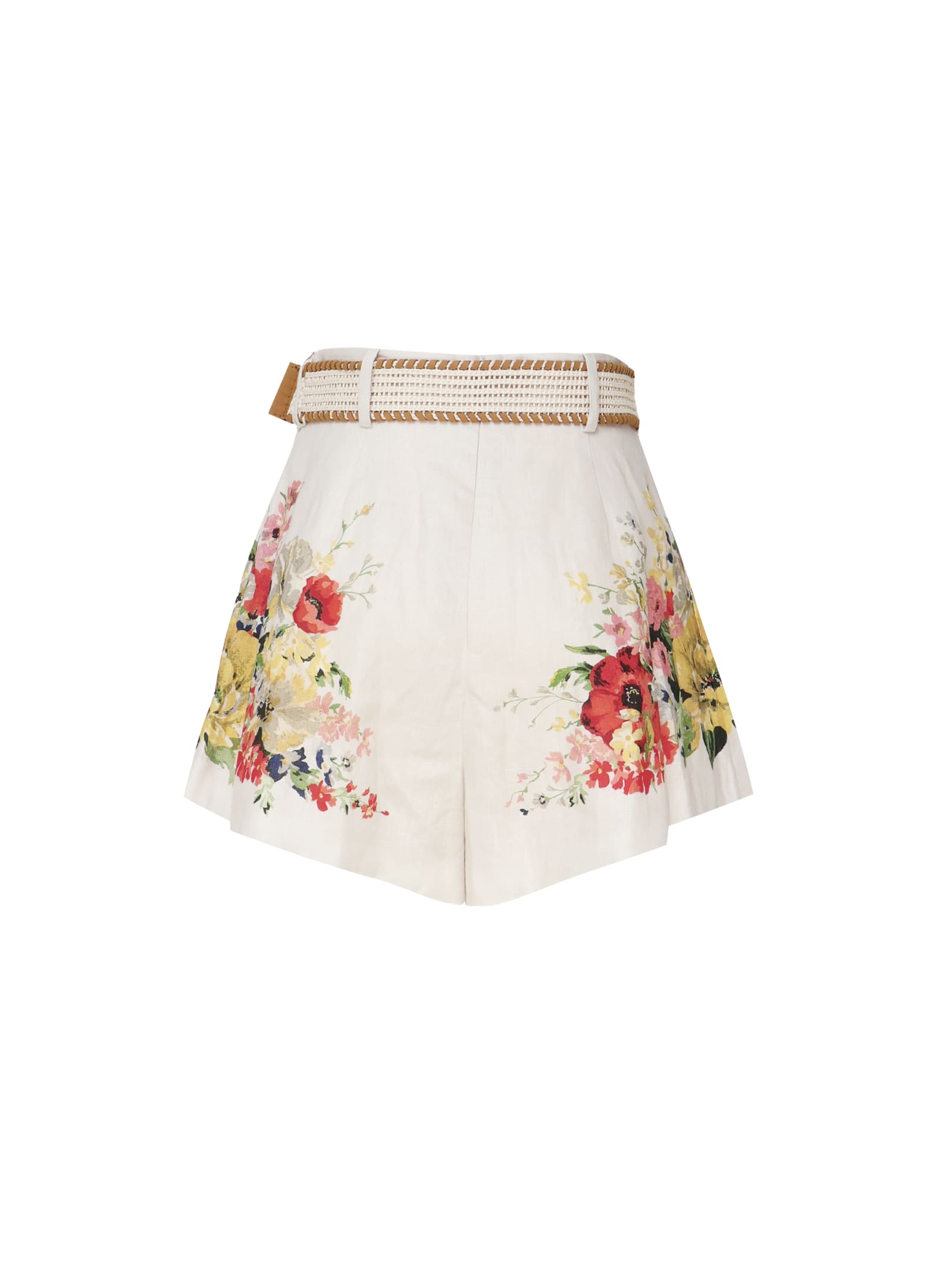 Shop Zimmermann Alight Tuck Shorts In White