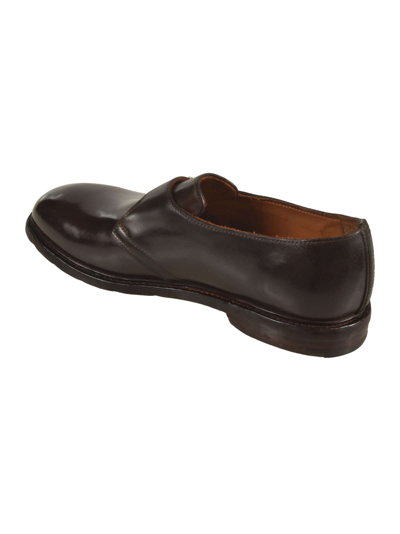 Premiata Buckle Strap Derby Shoes In Camel