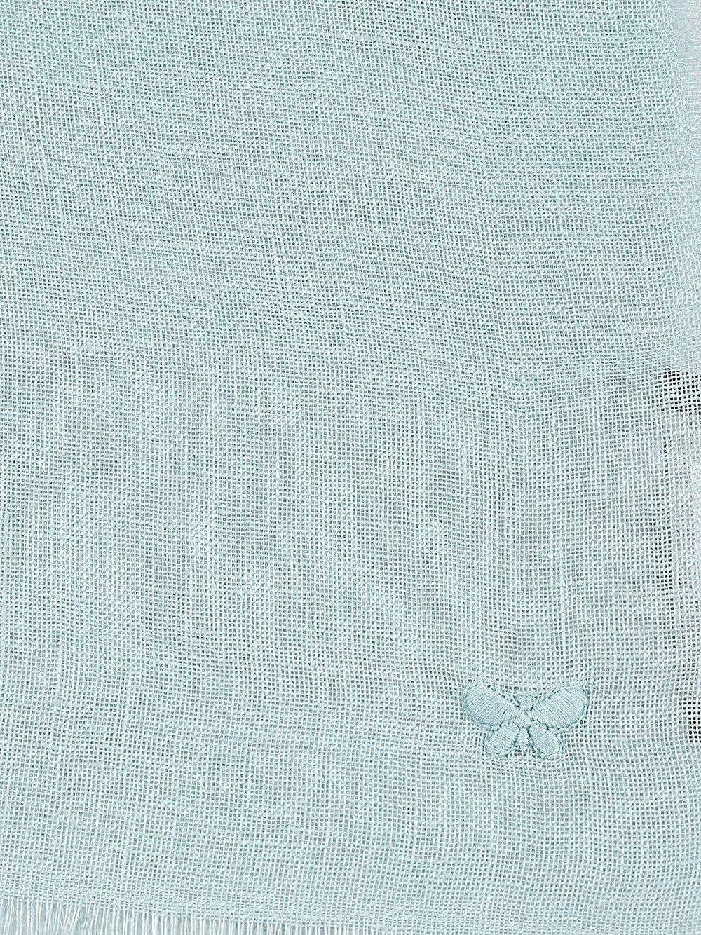 Shop Weekend Max Mara Butterfly Embroidered Stole In Azzurro