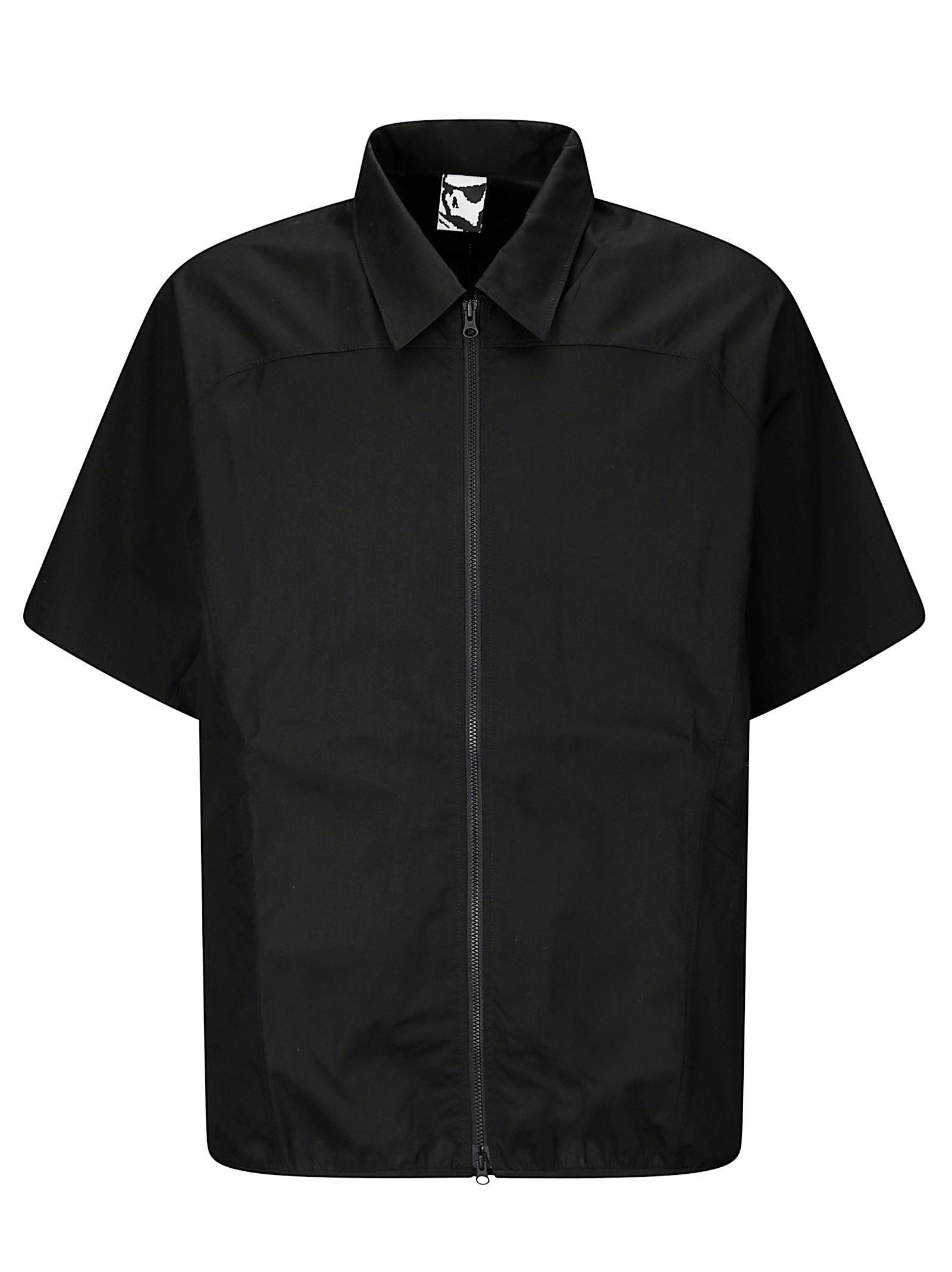 Poplin Zipped Short Sleeve Shirt