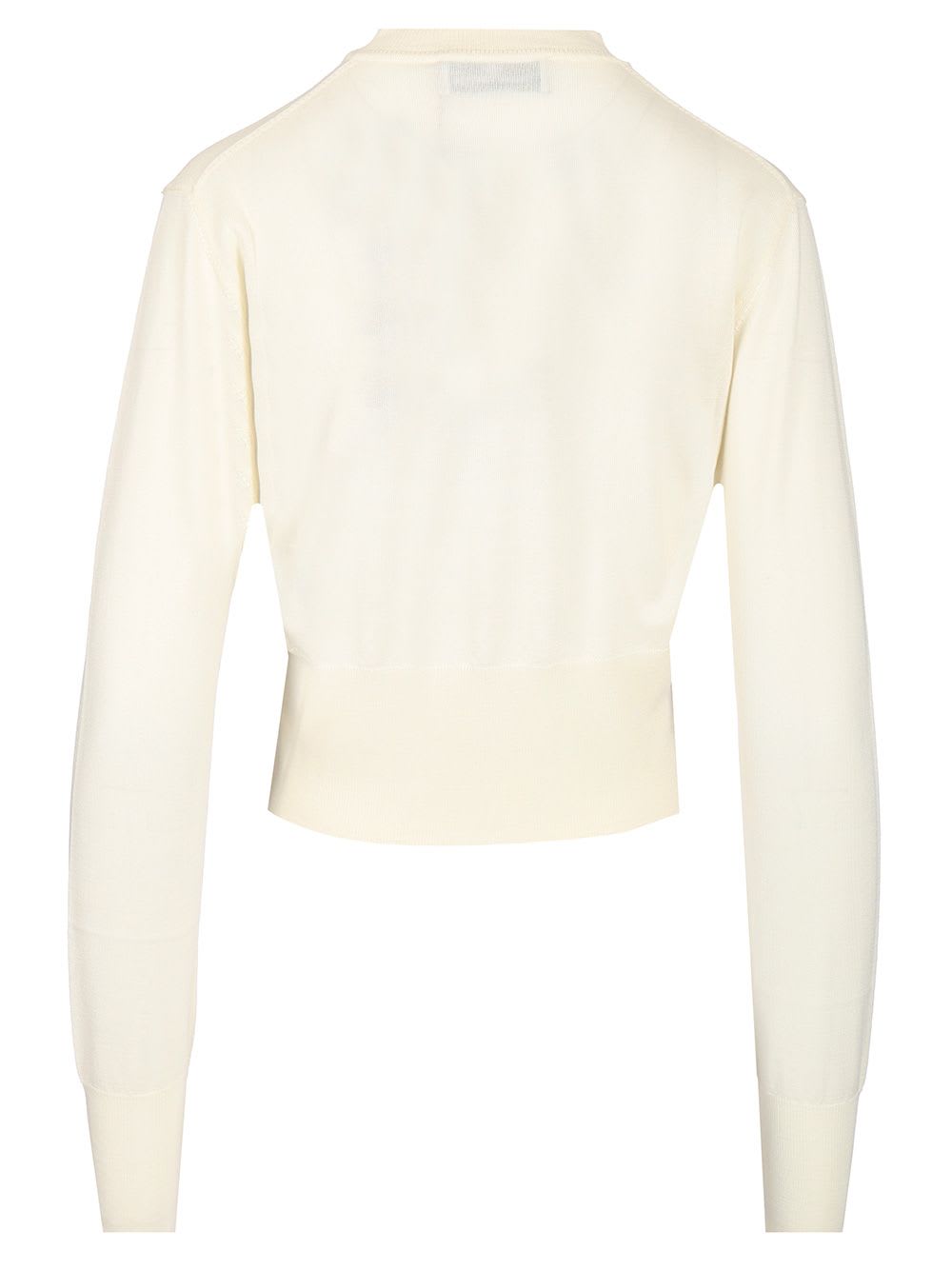 Shop Vivienne Westwood Bea Cropped Cardigan In Beige