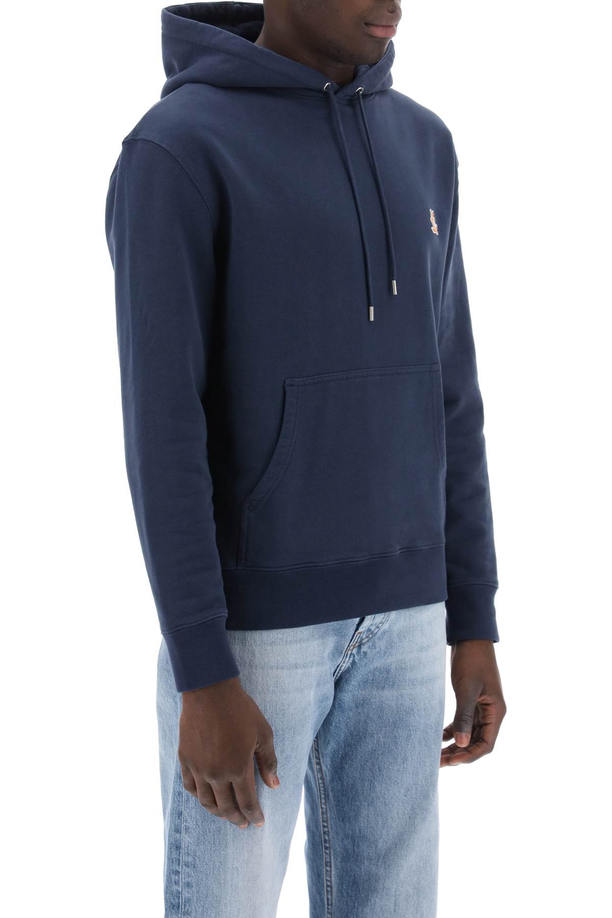 Maison Kitsuné Maison Kitsune Chillax Fox Hooded Sweatshirt In Blue