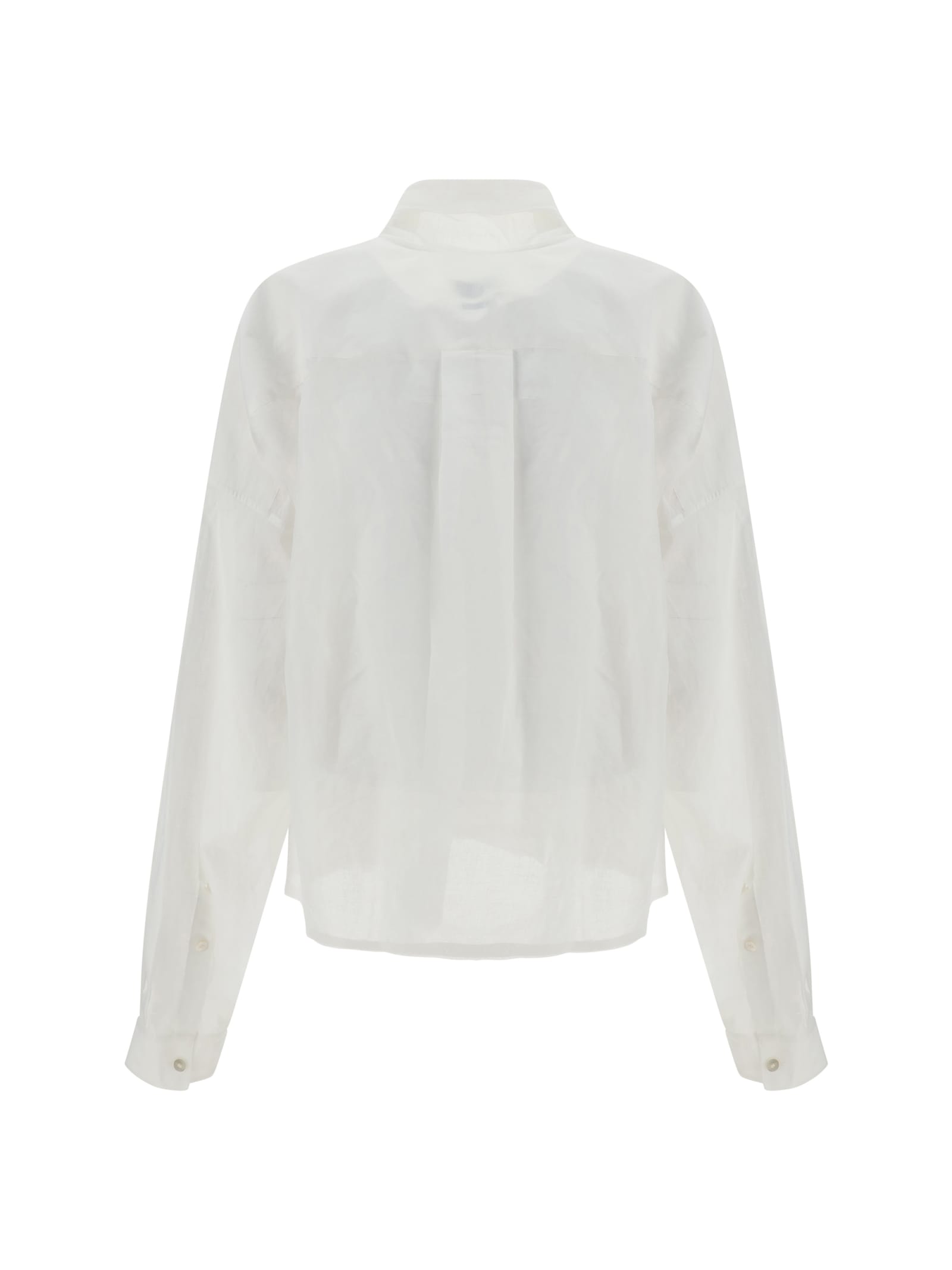 Shop Quira Wrap Shirt In Off-white