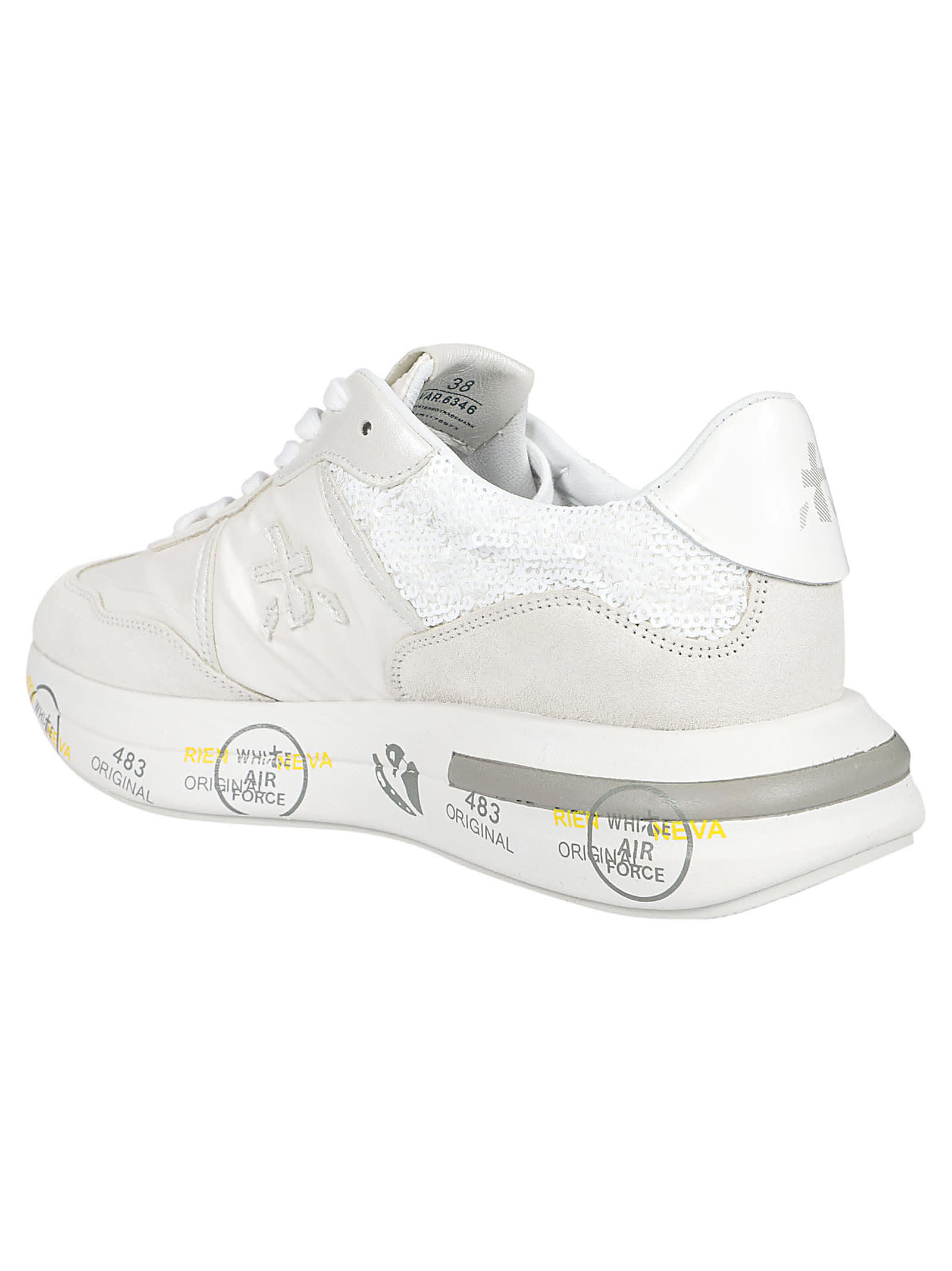 Shop Premiata Cassie Sneakers In Grey/white