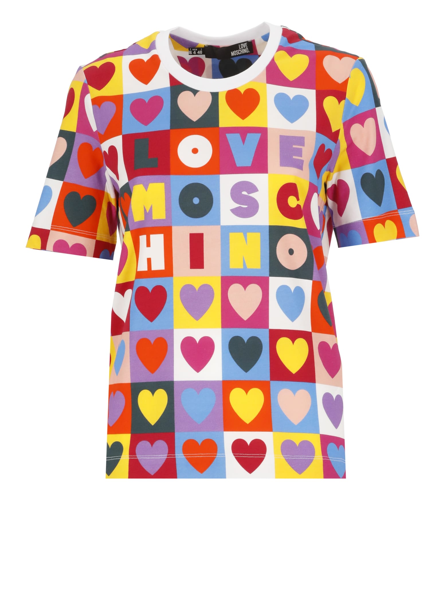Love Moschino Multicolor Hearts T-shirt