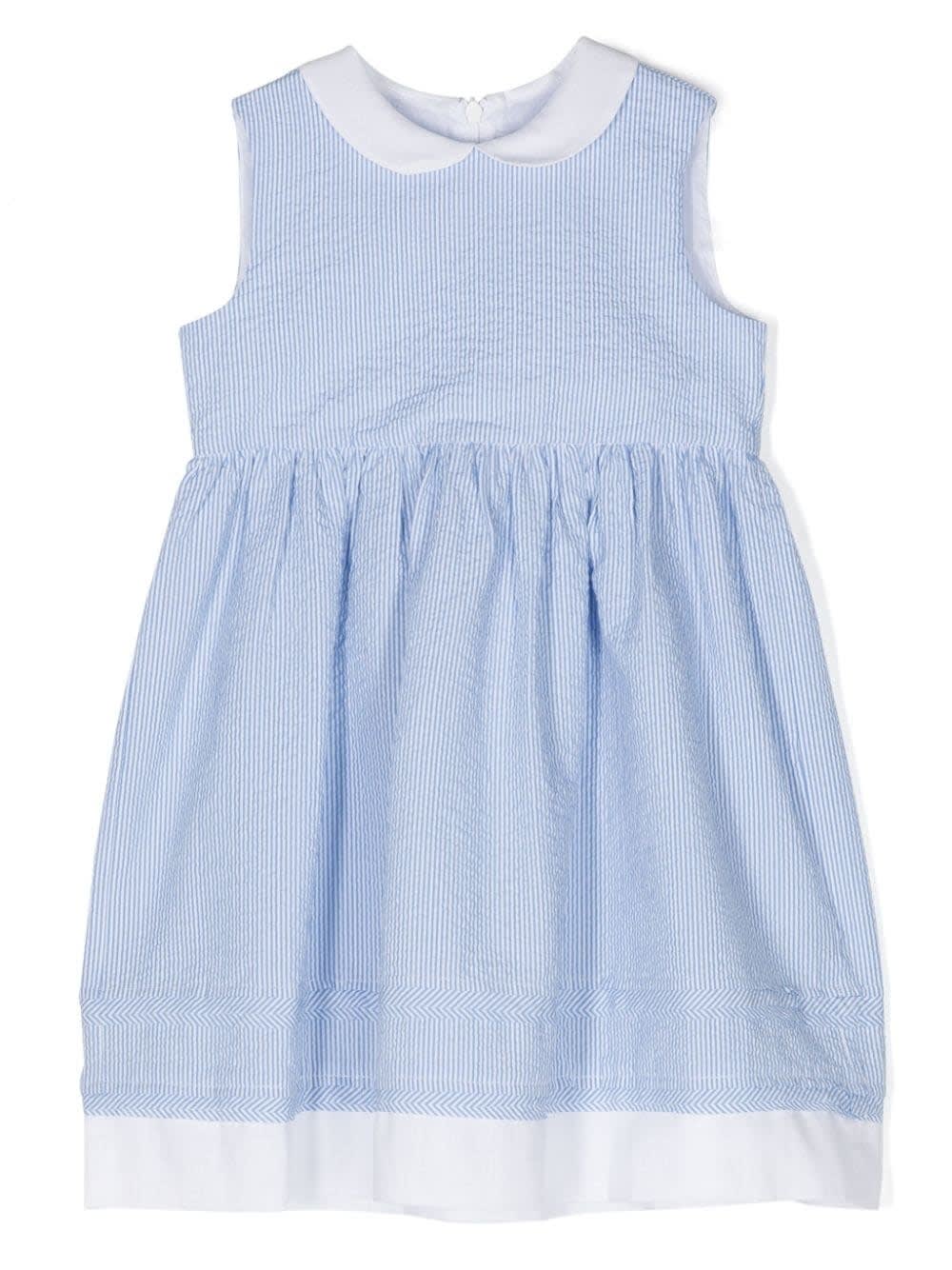 Il Gufo Kids' Abito A Righe In Clear Blue