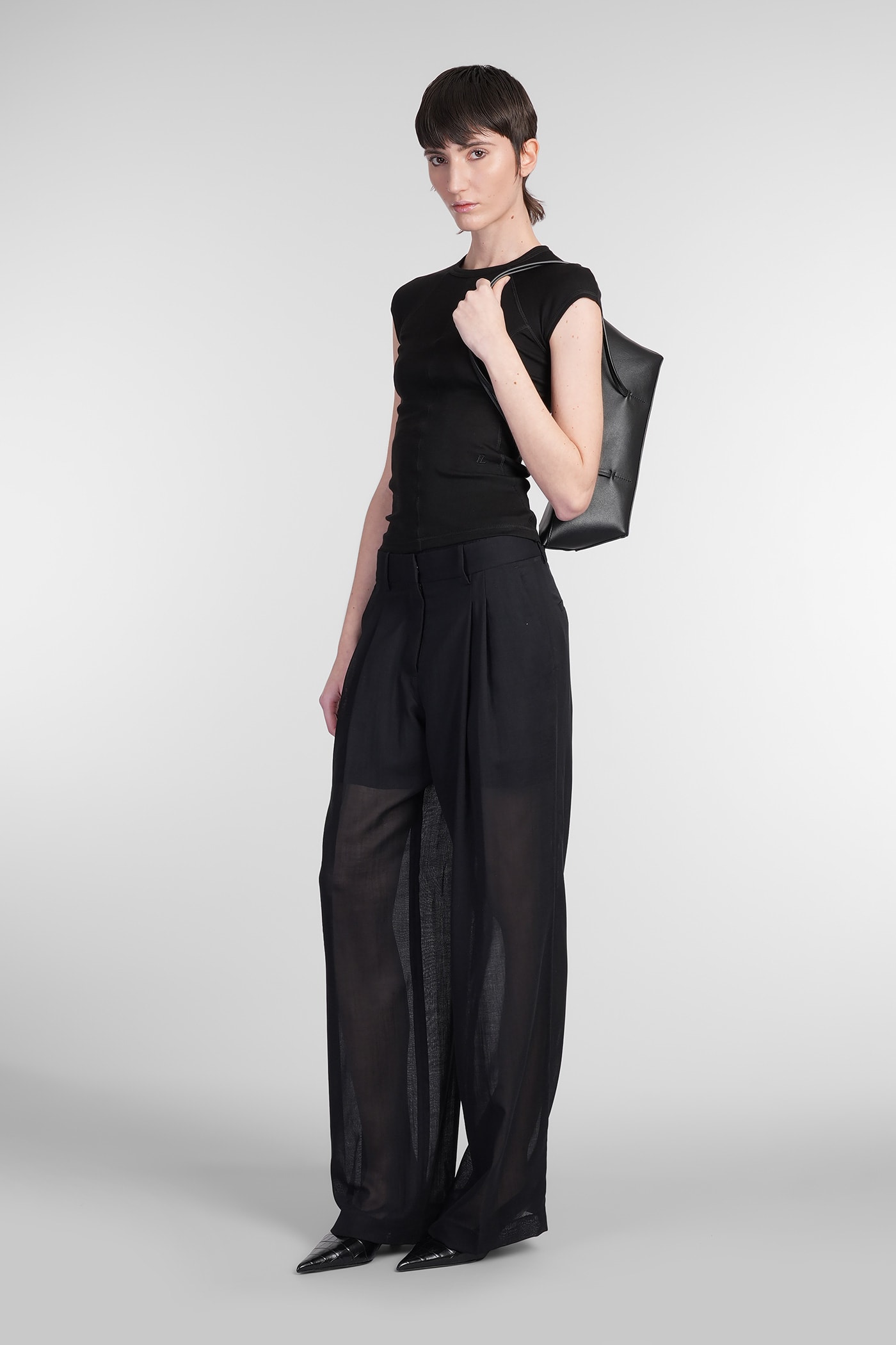 Helmut Lang T-shirt In Black Cotton In Black