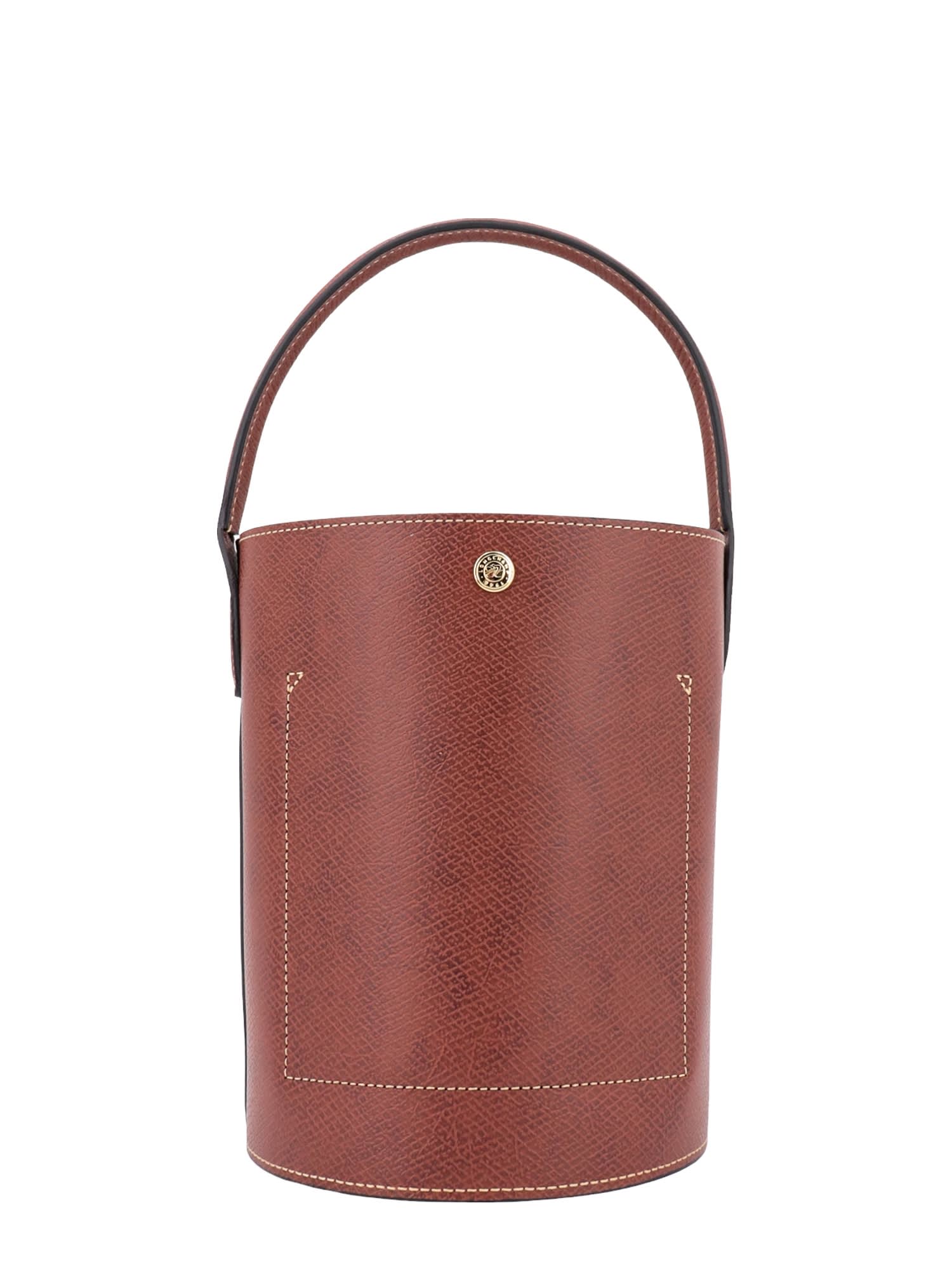Shop Longchamp Épure Bucket Bag In Brown
