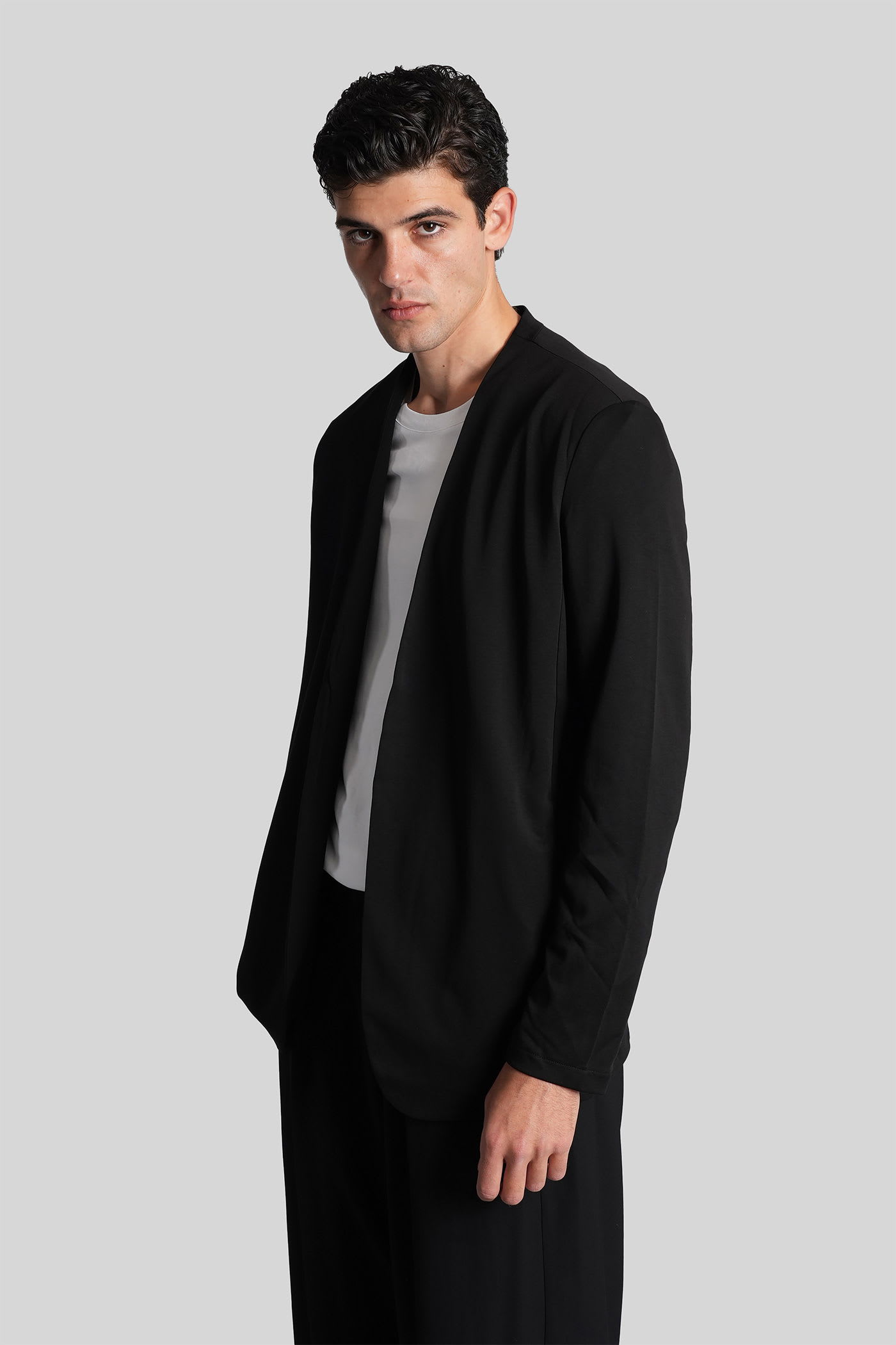 Attachment Cardigan In Black Cotton In Multi