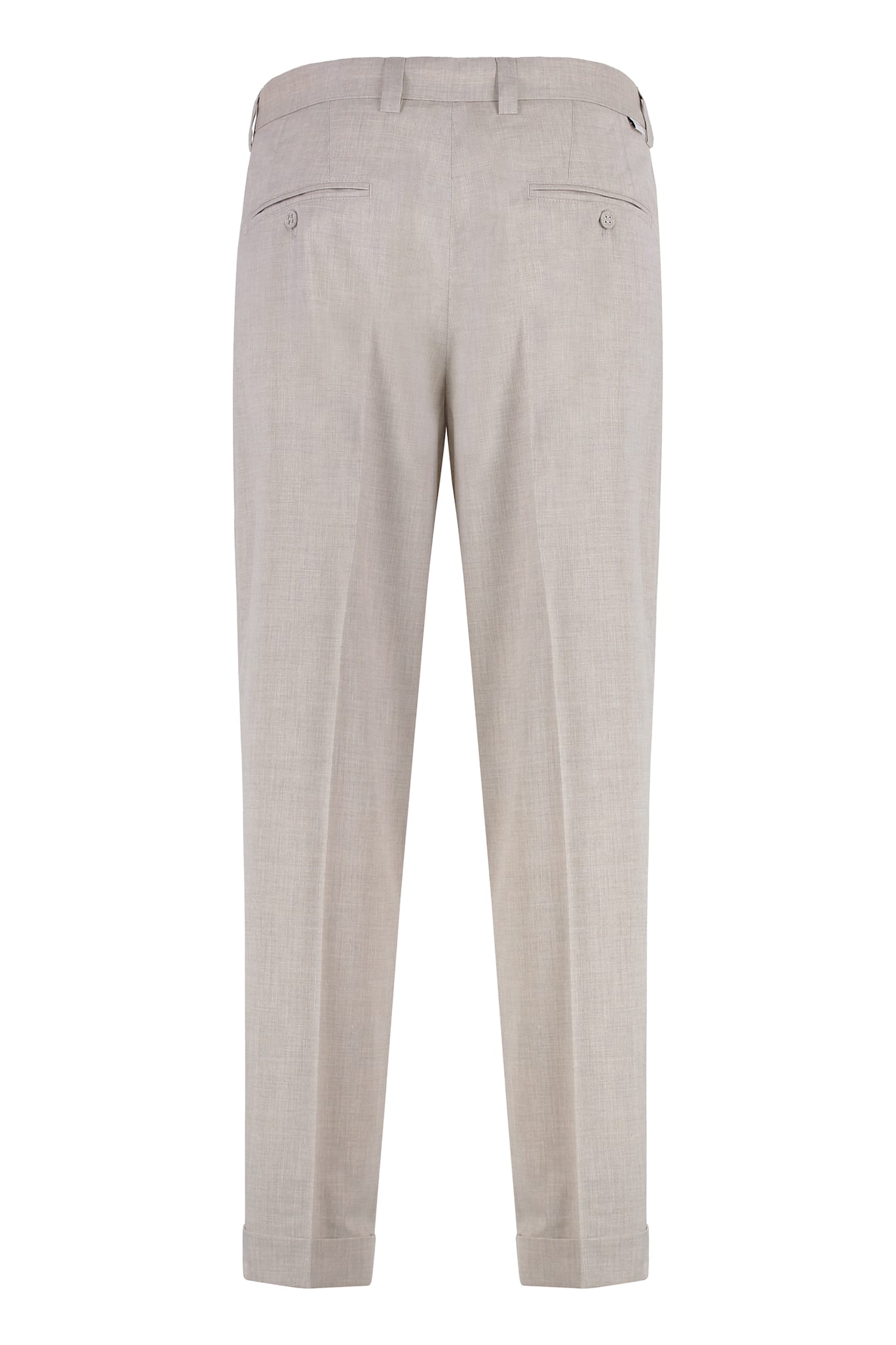 Shop Paolo Pecora Slim Fit Chino Trousers In Beige