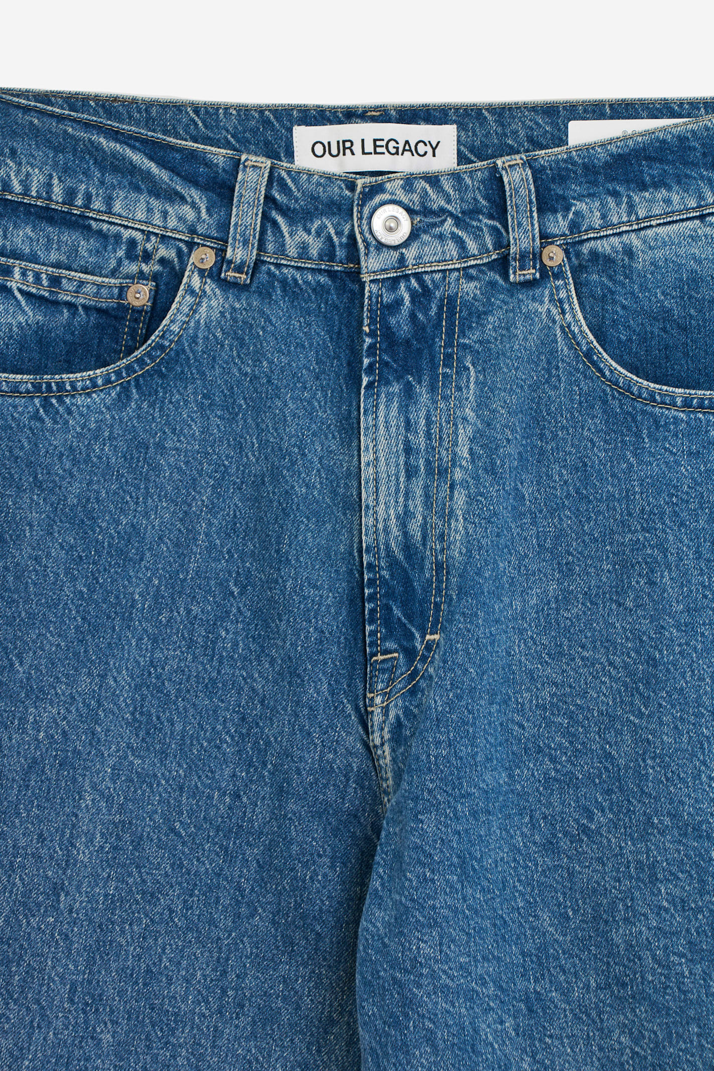 Our Legacy Third Cut Logo-patch Jeans In Blue