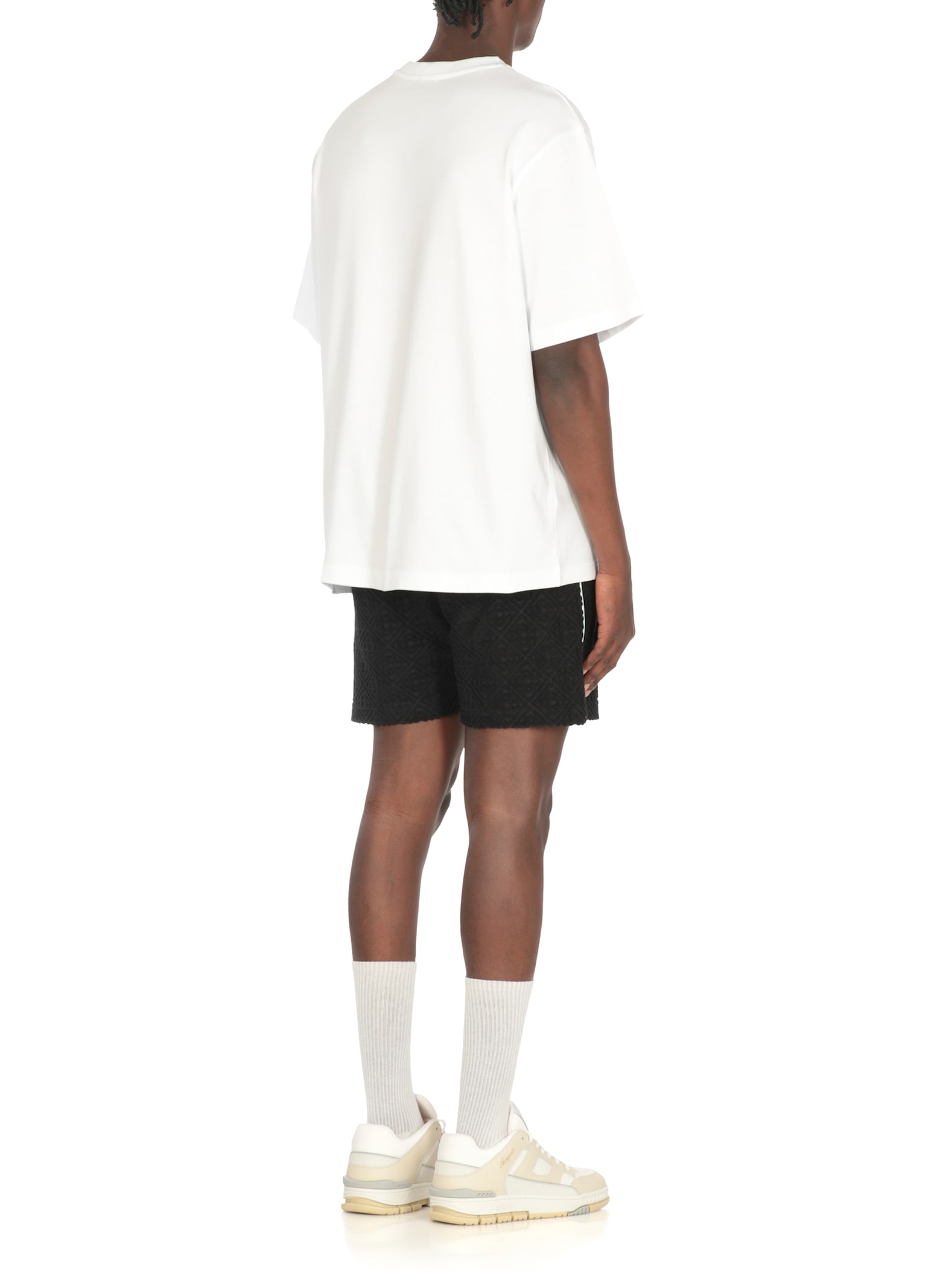 Casablanca Montaigne Sportif Crewneck Graphic Print T-shirt In White