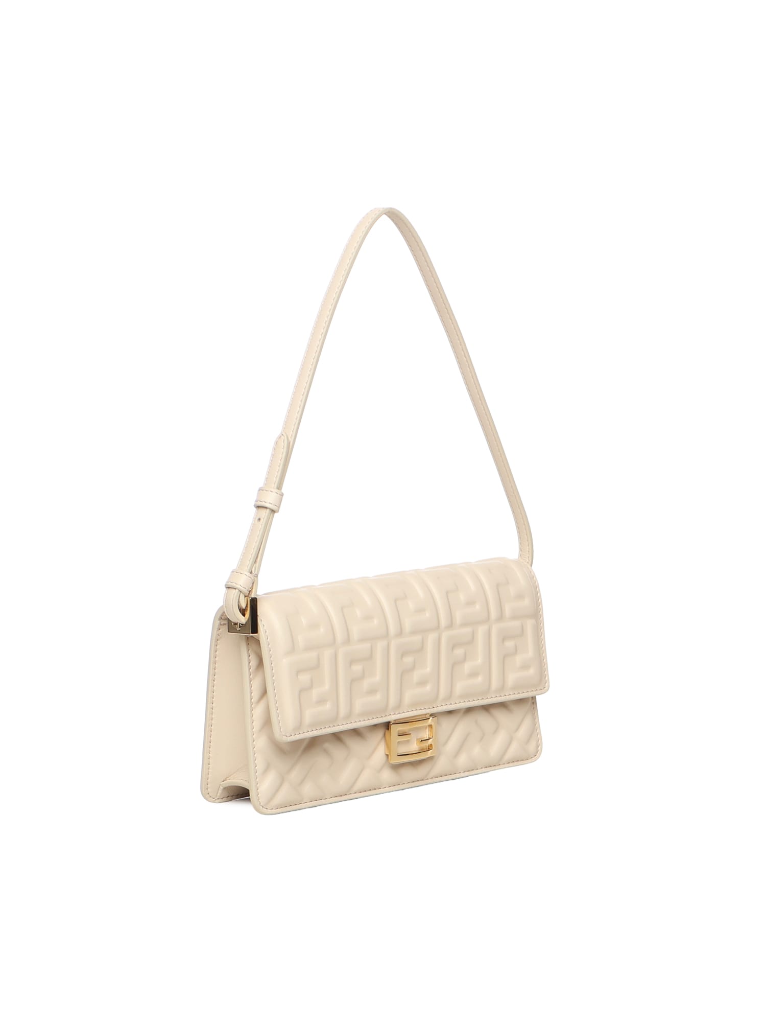 Fendi Ff Jacquard Baguette Wallet In White