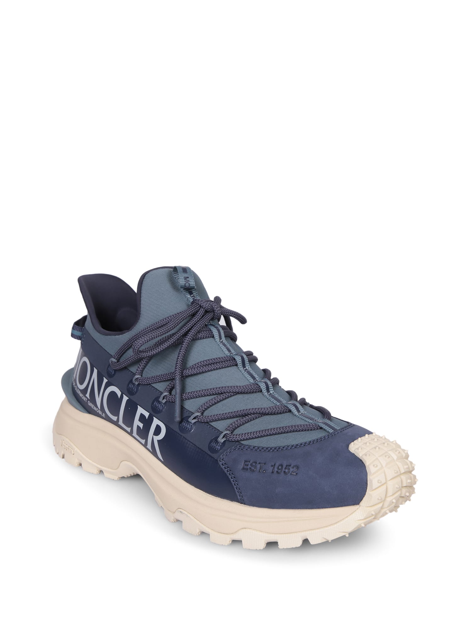 Shop Moncler Trailgrip Lite2 Blue/black Low Sneakers