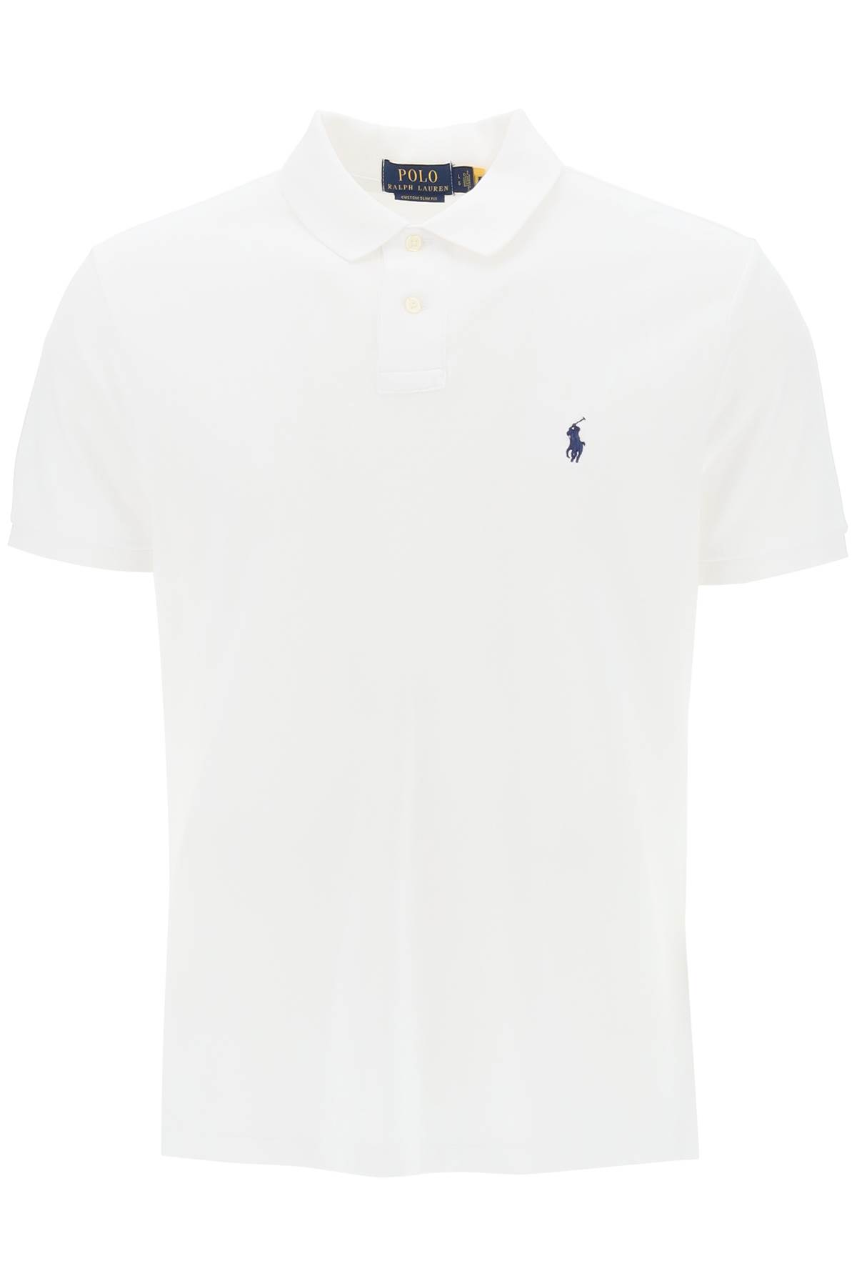 Shop Ralph Lauren Pique Cotton Polo Shirt In White