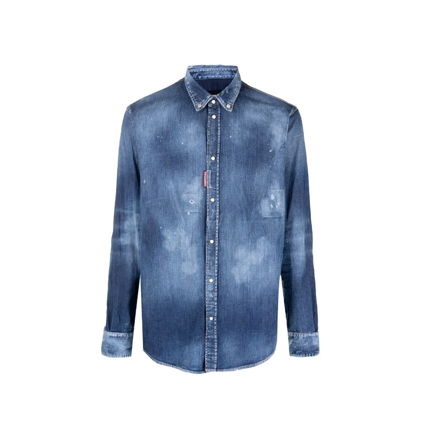 Distressed Effect Denim Shirt