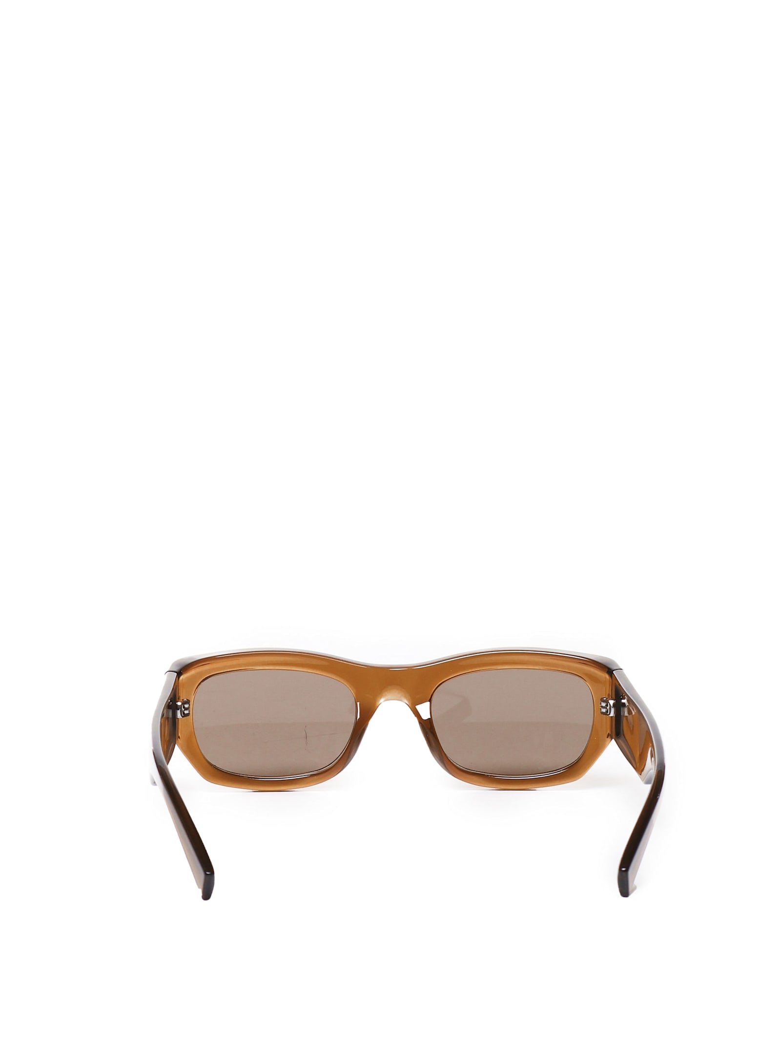 Shop Saint Laurent Acetate Sunglasses Sl 713 In Marrone